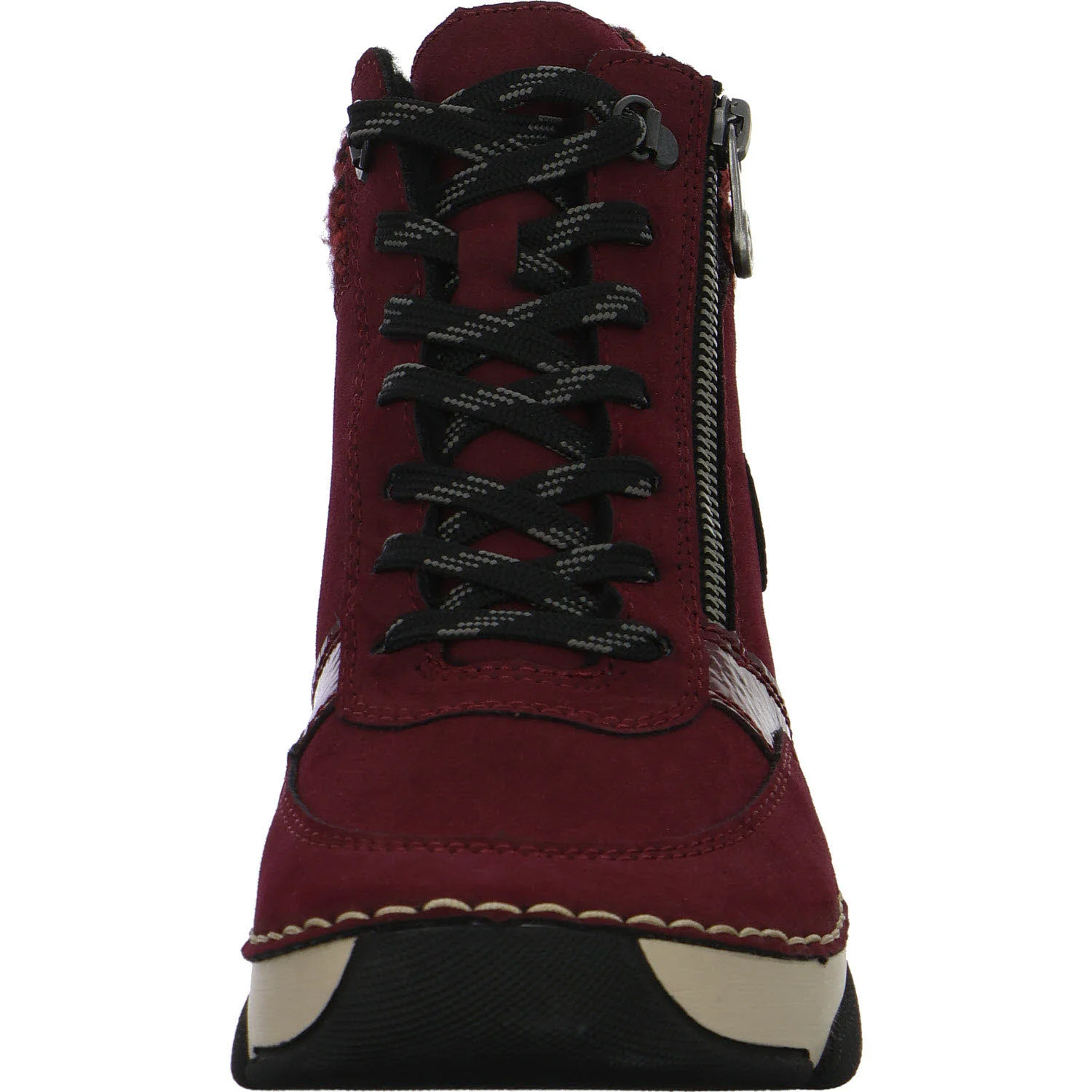 Element 3 von 8 (Bild) – Rieker Damen Schnürstiefel warm 45960-35 45960 bordeaux/red/rot-schwarz/schwarz F 1/2 (normal)