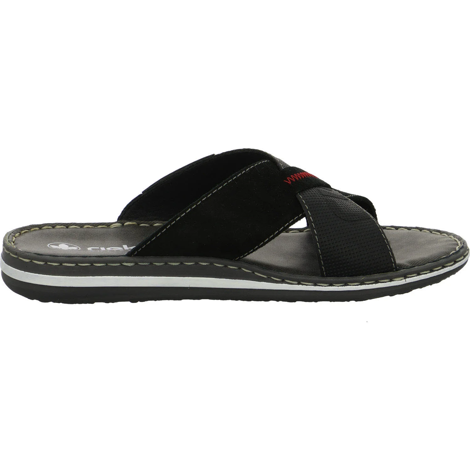 Rieker Pantoletten 21098-02 21098 schwarz/schwarz/cenere/negro G (weit)