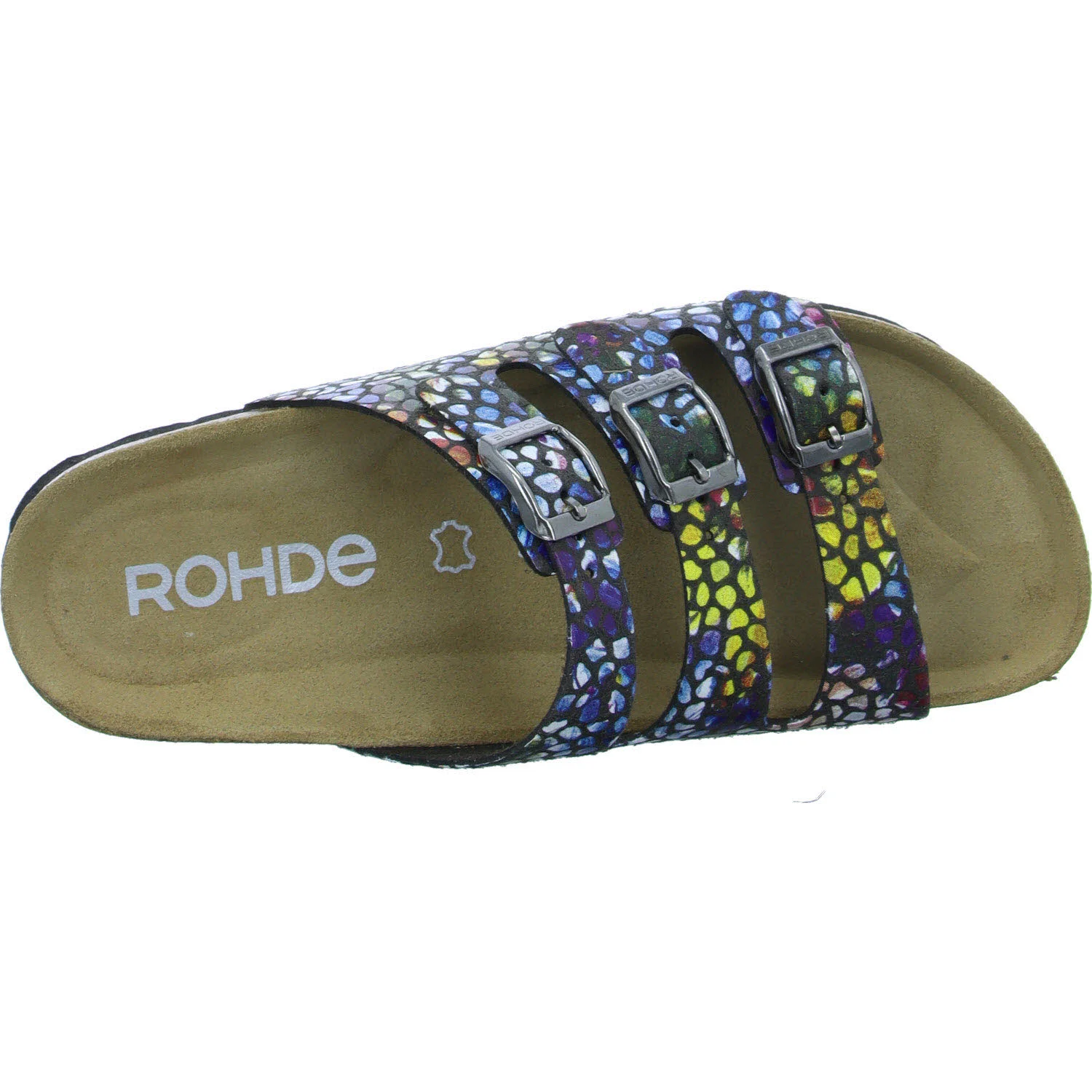 ROHDE Damen Pantoletten 5620/98 Alba weiß/bunt G (normal)