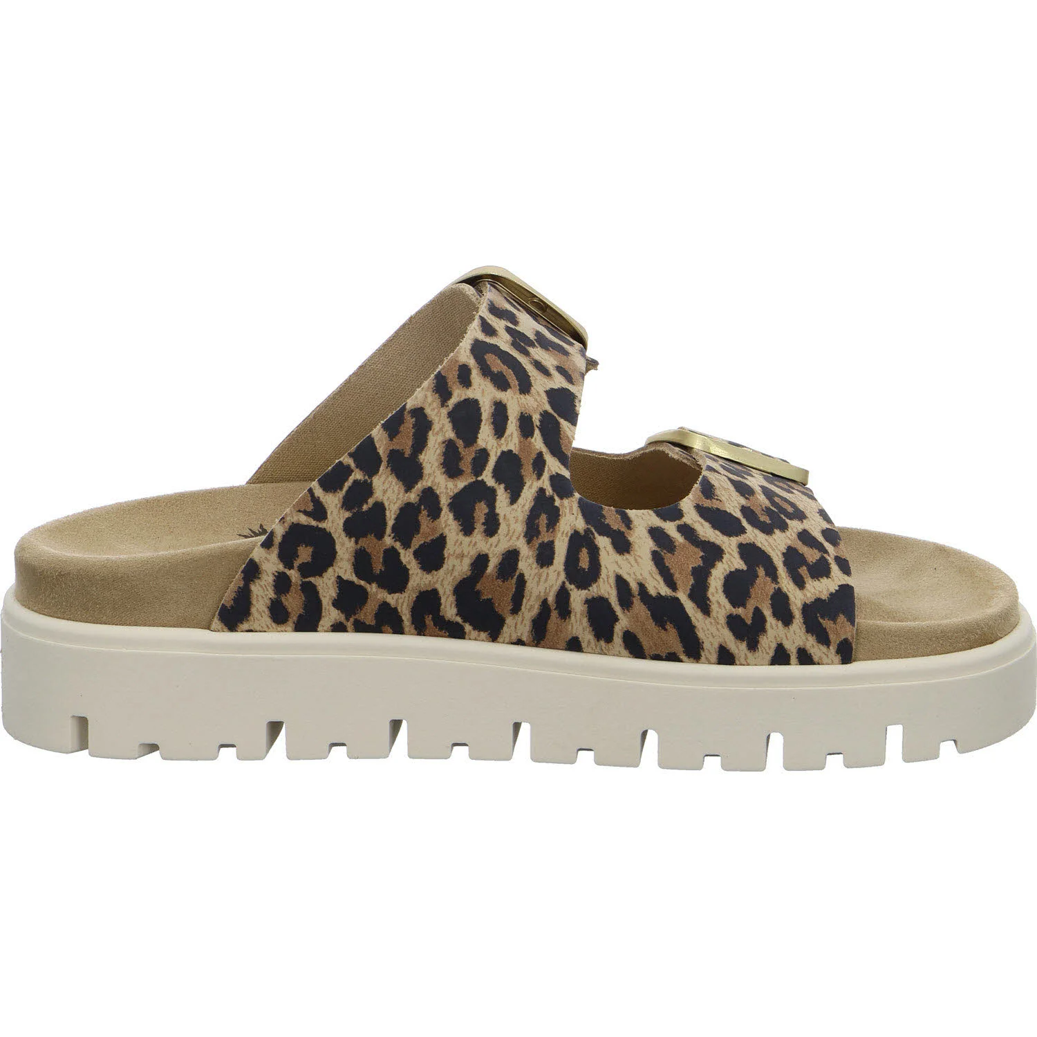 Cosmos Damen Pantoletten 6304703-966 6304703 cognac/leo normal