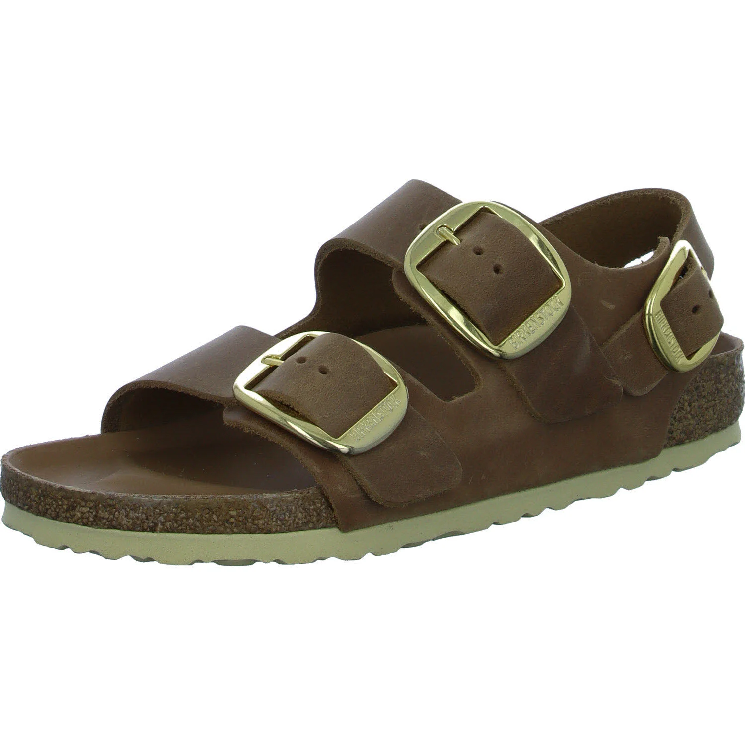 Element 2 von 8 (Bild) – BIRKENSTOCK Damen Sandalen 1024067 Milano Big Buckle cognac schmal