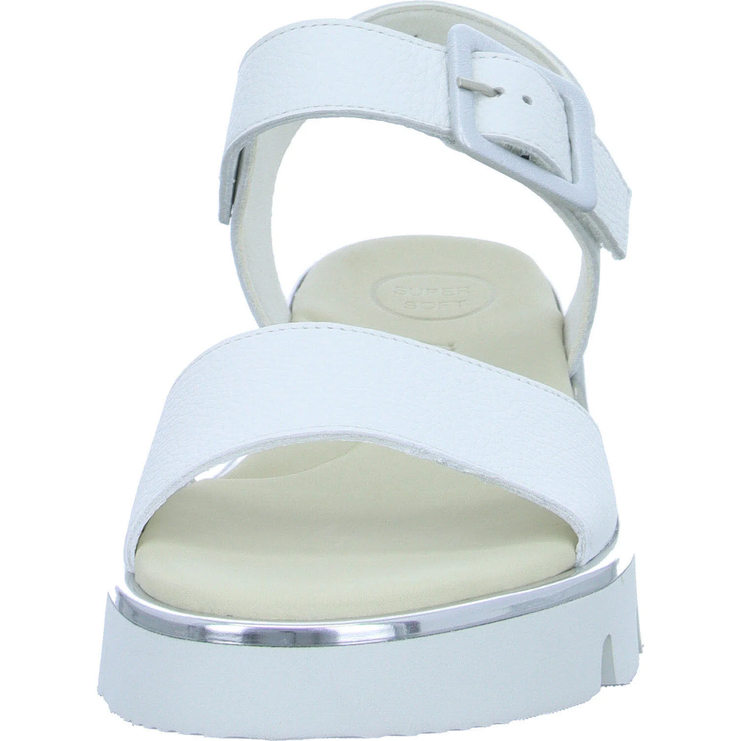 Element 3 von 8 (Bild) – Paul Green Damen Sandalen 6134-005 6134 grained white normal