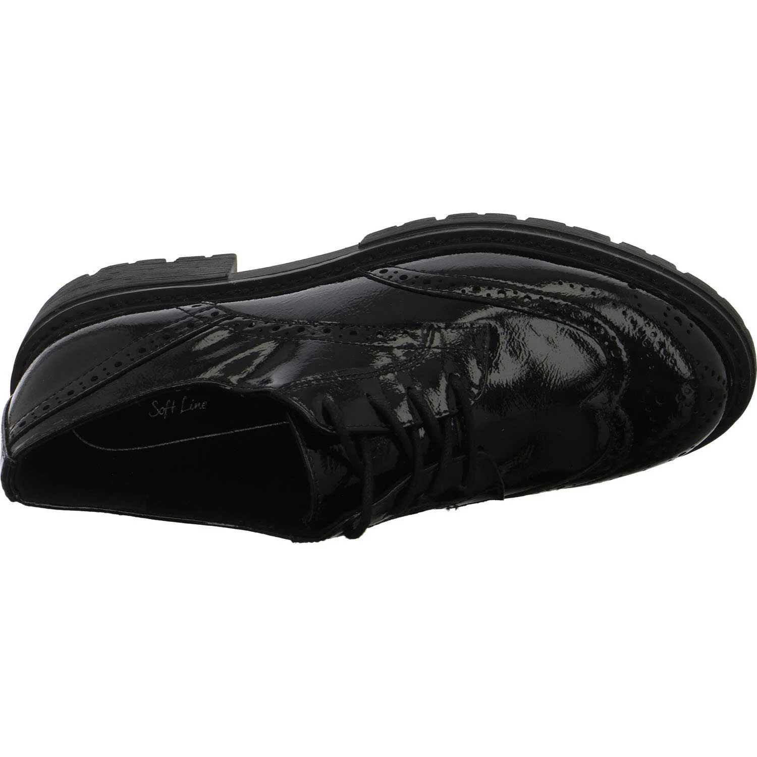 Jana Damen Schnürschuhe 8-23778-47-018 8-23778-47 black patent H (weit)