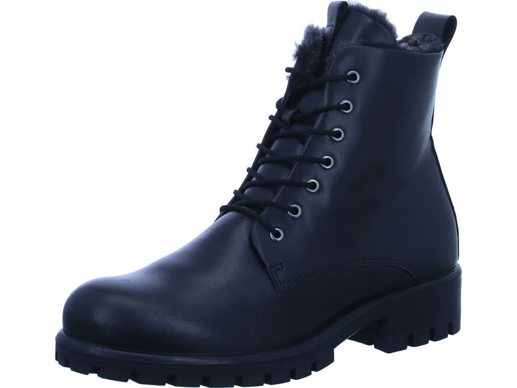 Element 1 von 7 (Bild) – Ecco Damen Schnürstiefel warm 490053/01001 Modtray Women's Lace-up Shearling-lined Mid-cut Boot black normal