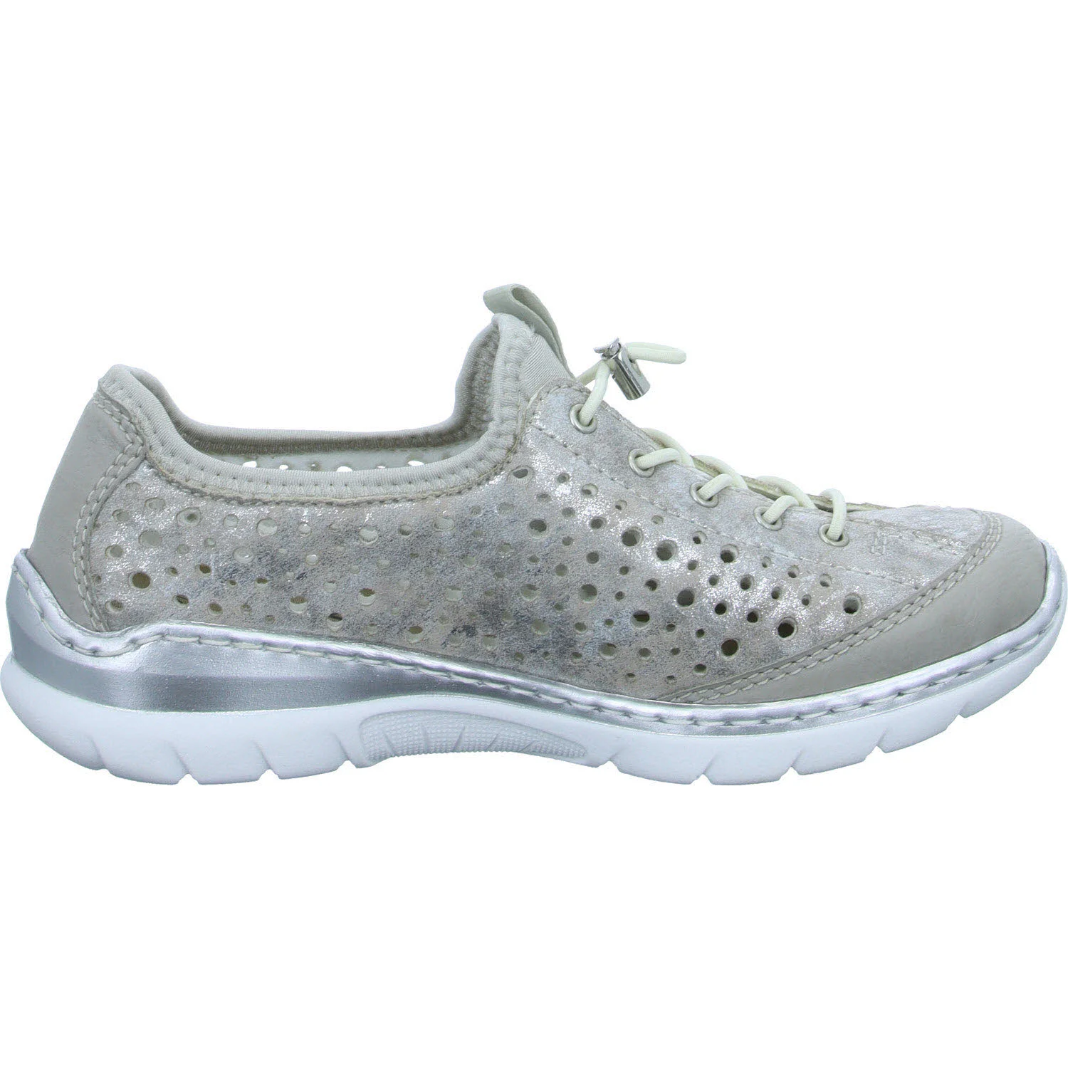 Rieker Damen Slipper L32P6-90 L32P6 ice/rose-metallic/perlcloud F 1/2 (normal)