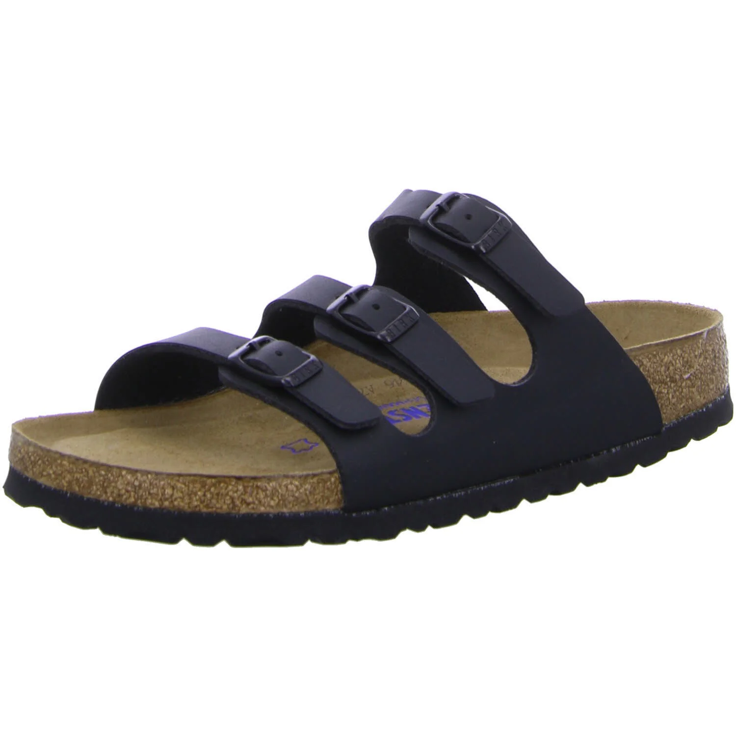 BIRKENSTOCK Pantoletten 053013 Florida Soft Footbed schwarz schmal