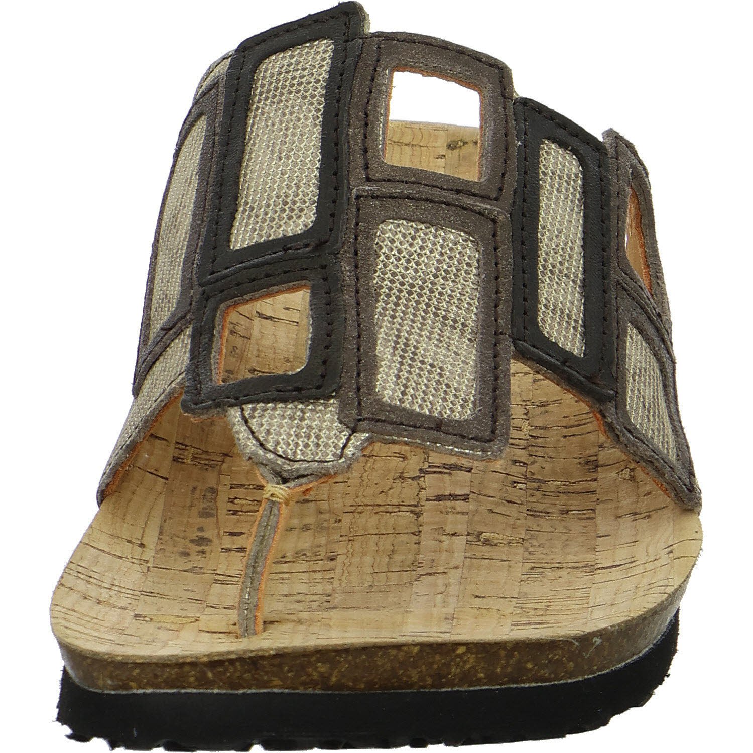 Think Damen Pantoletten 3-001136-3010 Julia taupe/kombi F 1/2 (normal)