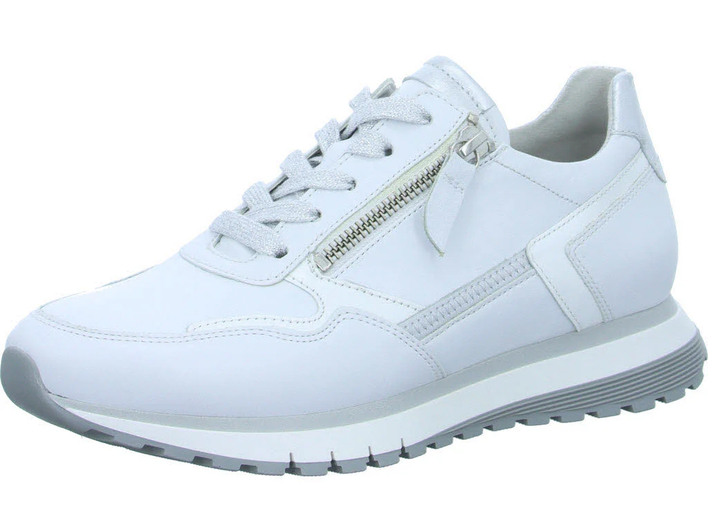 Gabor Damen Schnürschuhe 86.378.50 86.378 weiss/silber H (weit)