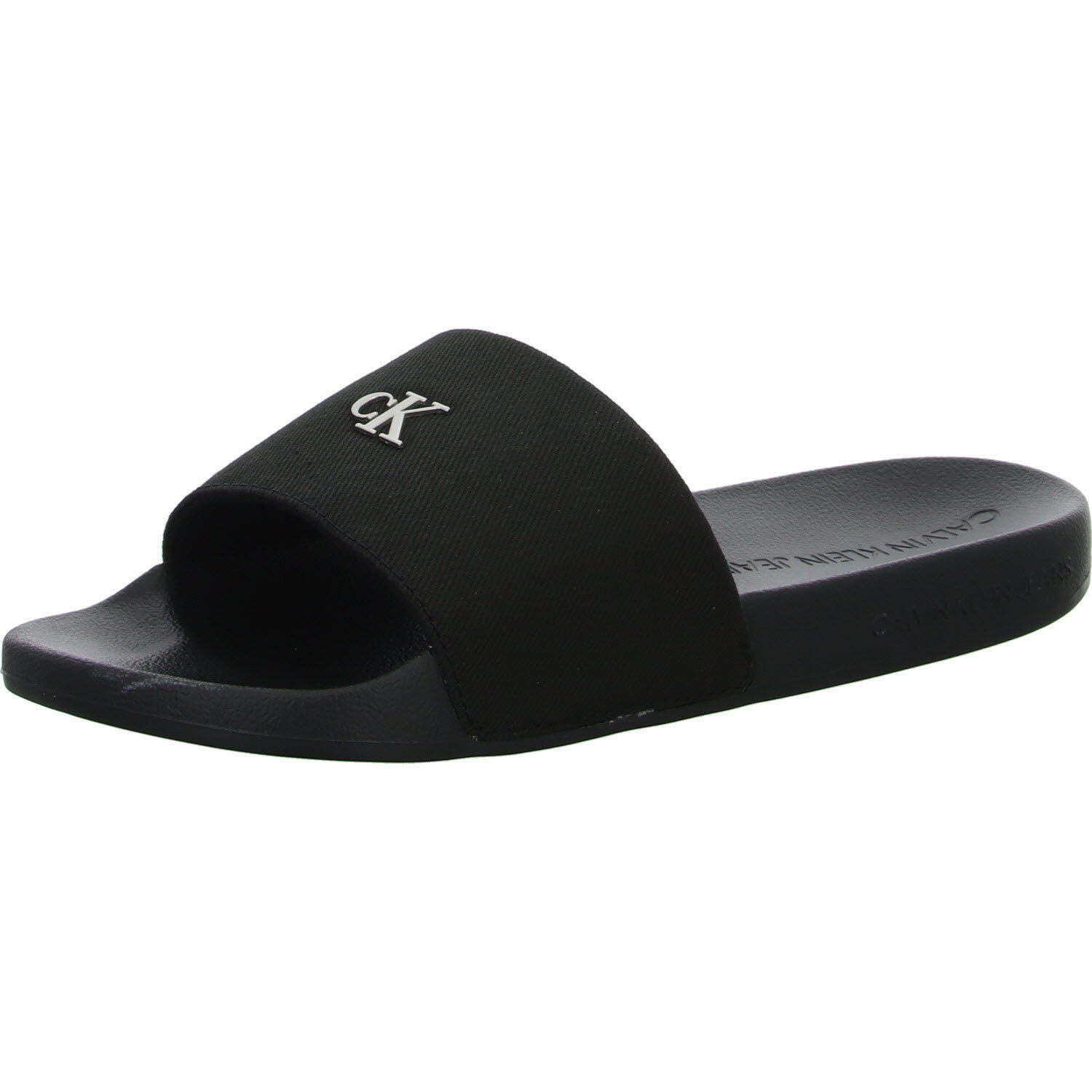 Calvin Klein Damen Pantoletten YW0YW017130GJ SLIDE MONOGRAM HARDWARE triple black normal