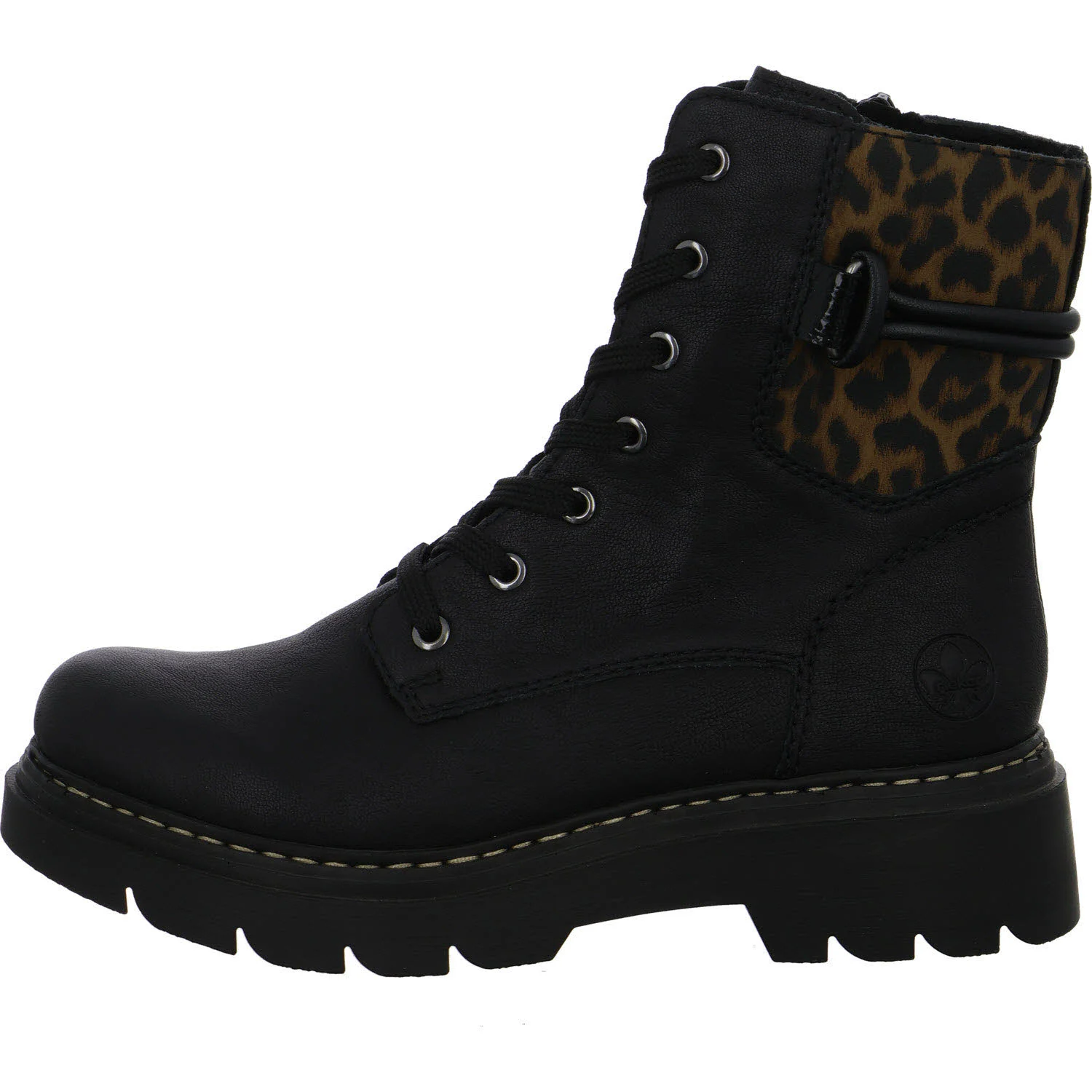 Element 6 von 8 (Bild) – Rieker Damen Schnürstiefel 76724-00 76724 schwarz/braun/schwarz F (normal)