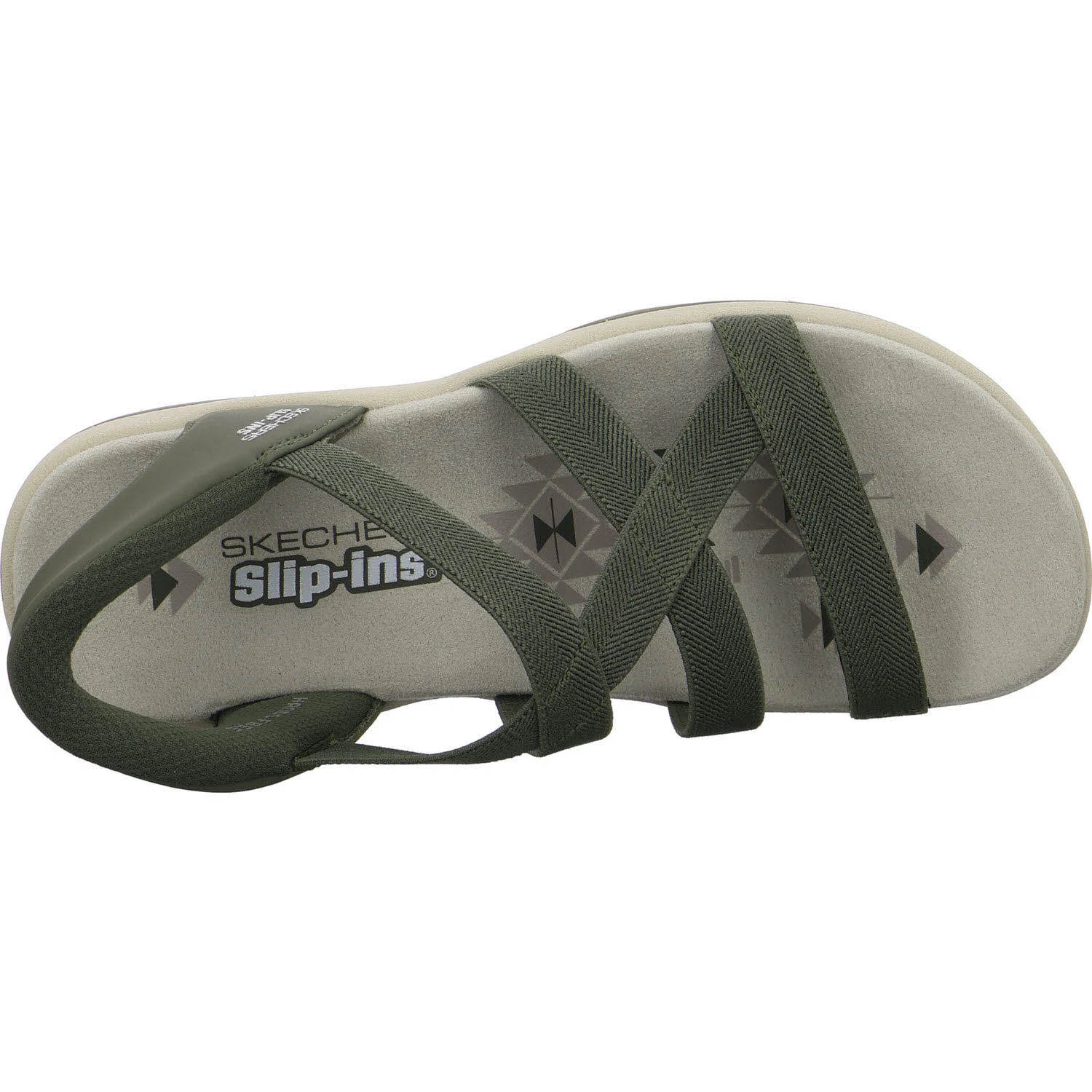 Skechers Damen Sandalen 163460 OLV Reggae Slim - Stretch Flex olive normal