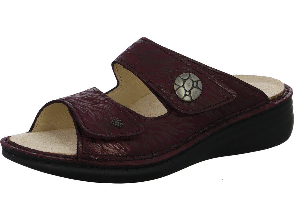 Finn Comfort Damen Pantoletten 02642-853391 Moorea bordo weit