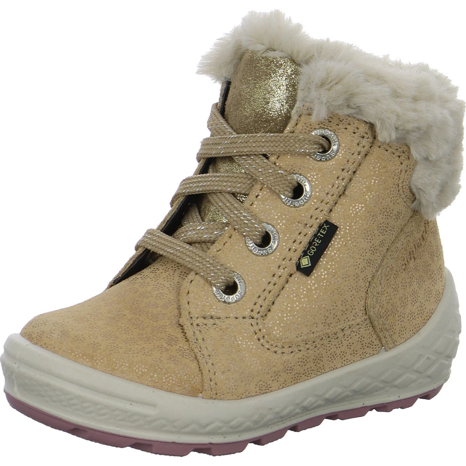 Superfit Kinder Schnürstiefel 1-106310-4010 Groovy 2.0 beige/rosa WMS mittel