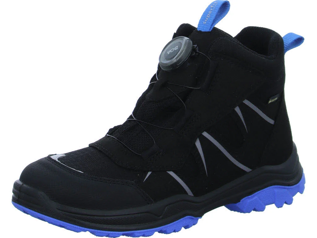 Element 1 von 8 (Bild) – Superfit Kinder Schaftstiefel 1-000076-0000 Jupiter SCHWARZ/BLAU WMS weit