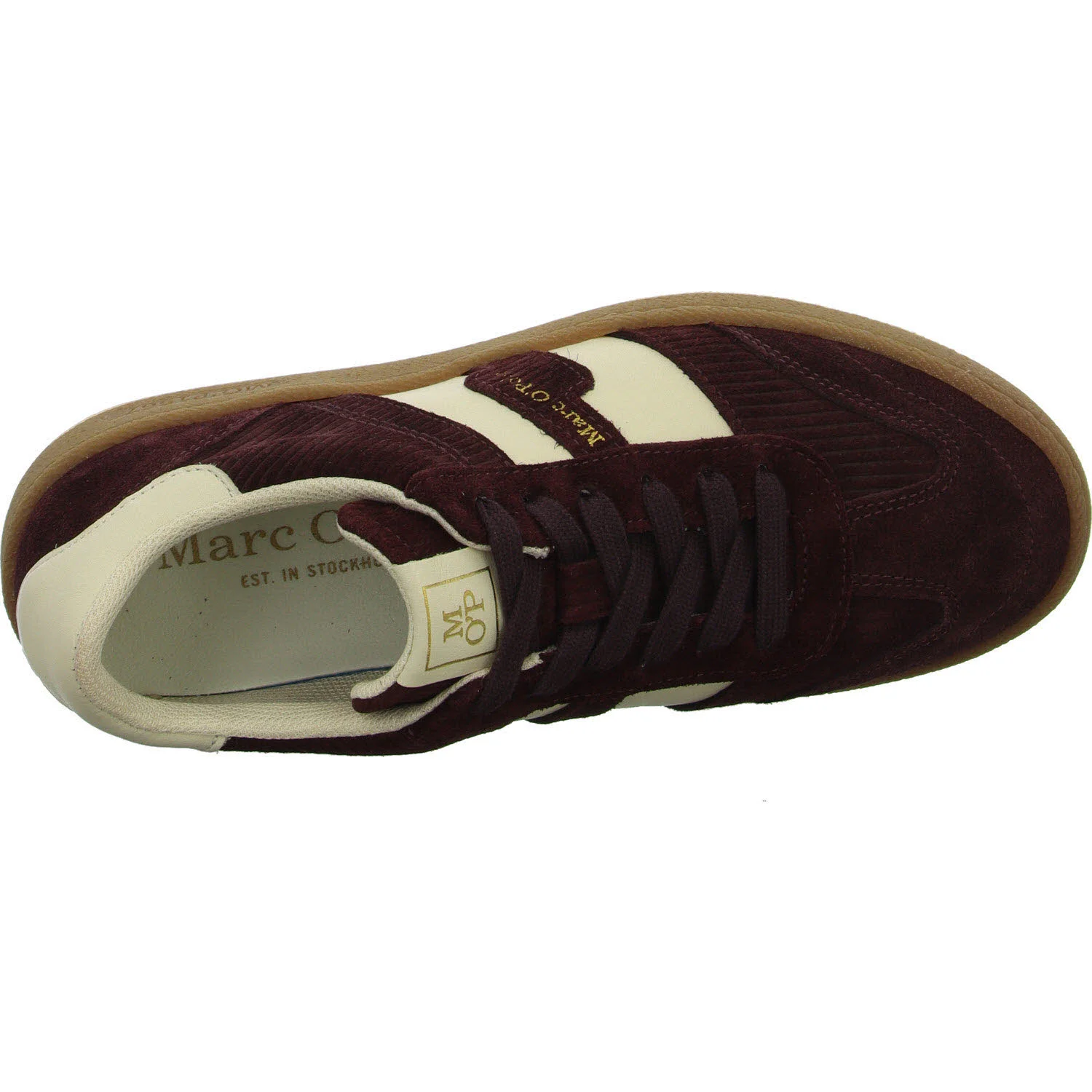Marc O'Polo Damen Schnürschuhe 50716263505329 355 50716263505329 dark aubergine red/raw cotton normal