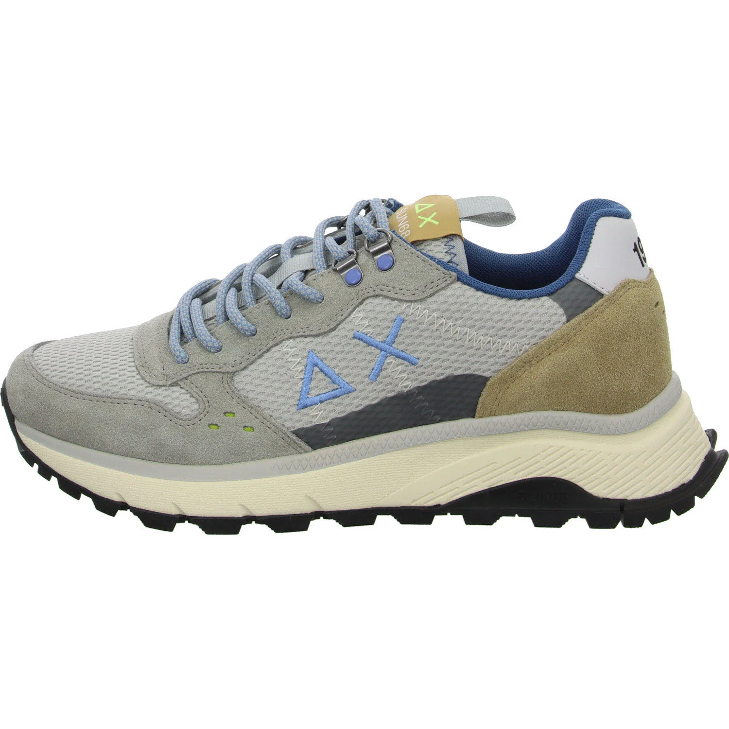 SUN68 Herren Schnürschuhe Z35130 06 FIRE & CAMPING light grey normal