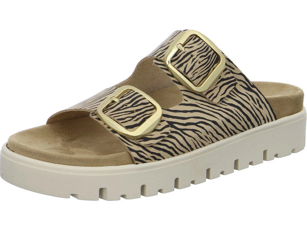 Cosmos Damen Pantoletten 6304703-49 6304703 beige/multi normal