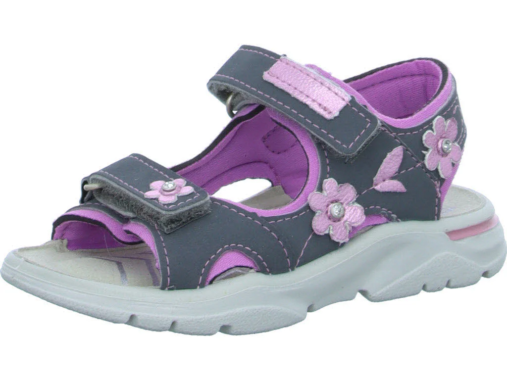 Element 1 von 8 (Bild) – Ricosta Kinder Sandalen 50 6701000/450 Carmen graphit/rosada WMS mittel