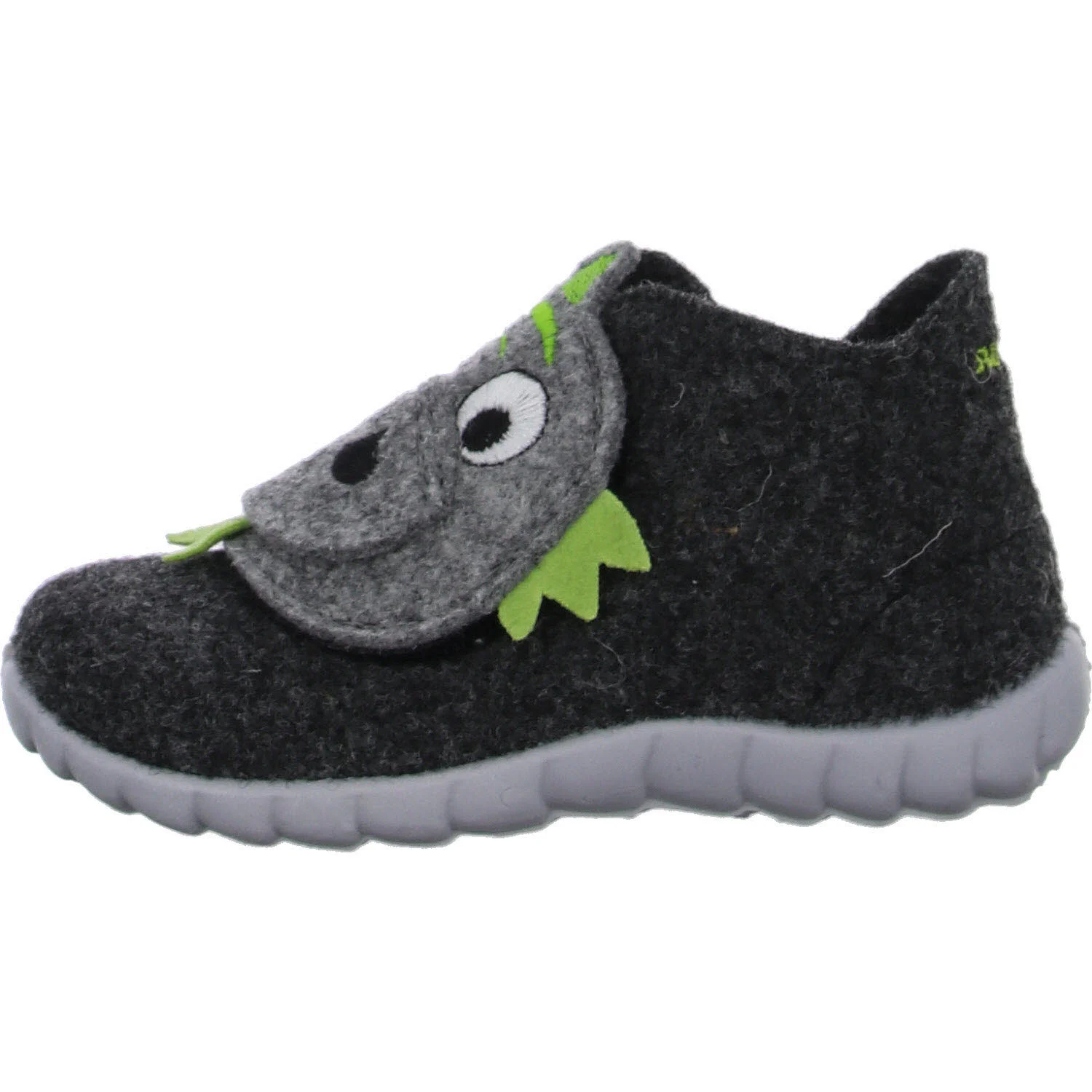 Superfit Kinder Winterhausschuhe 1-800295-0000 HAPPY SCHWARZ/GRÜN WMS mittel