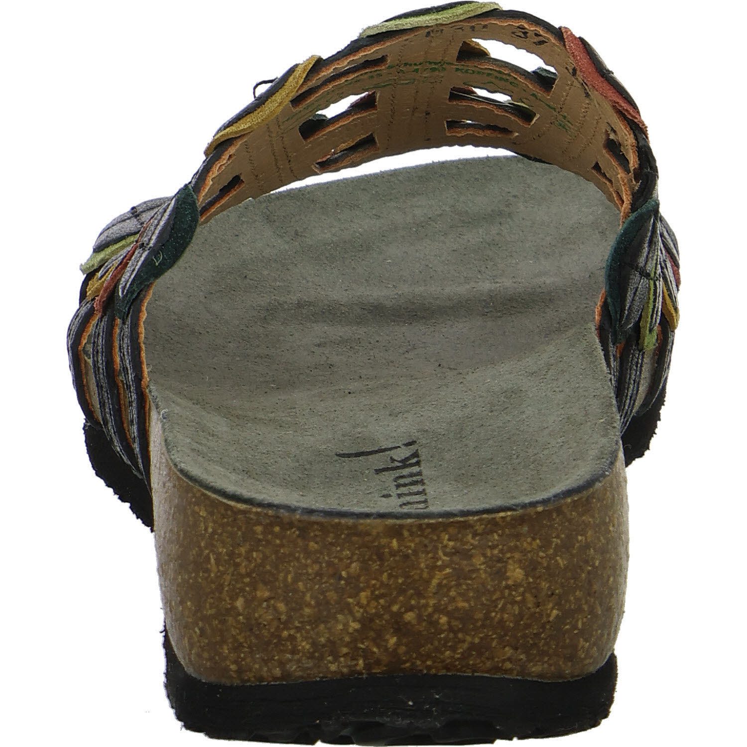 Think Damen Pantoletten 3-000247-0030 Julia schwarz/kombi F 1/2 (normal)