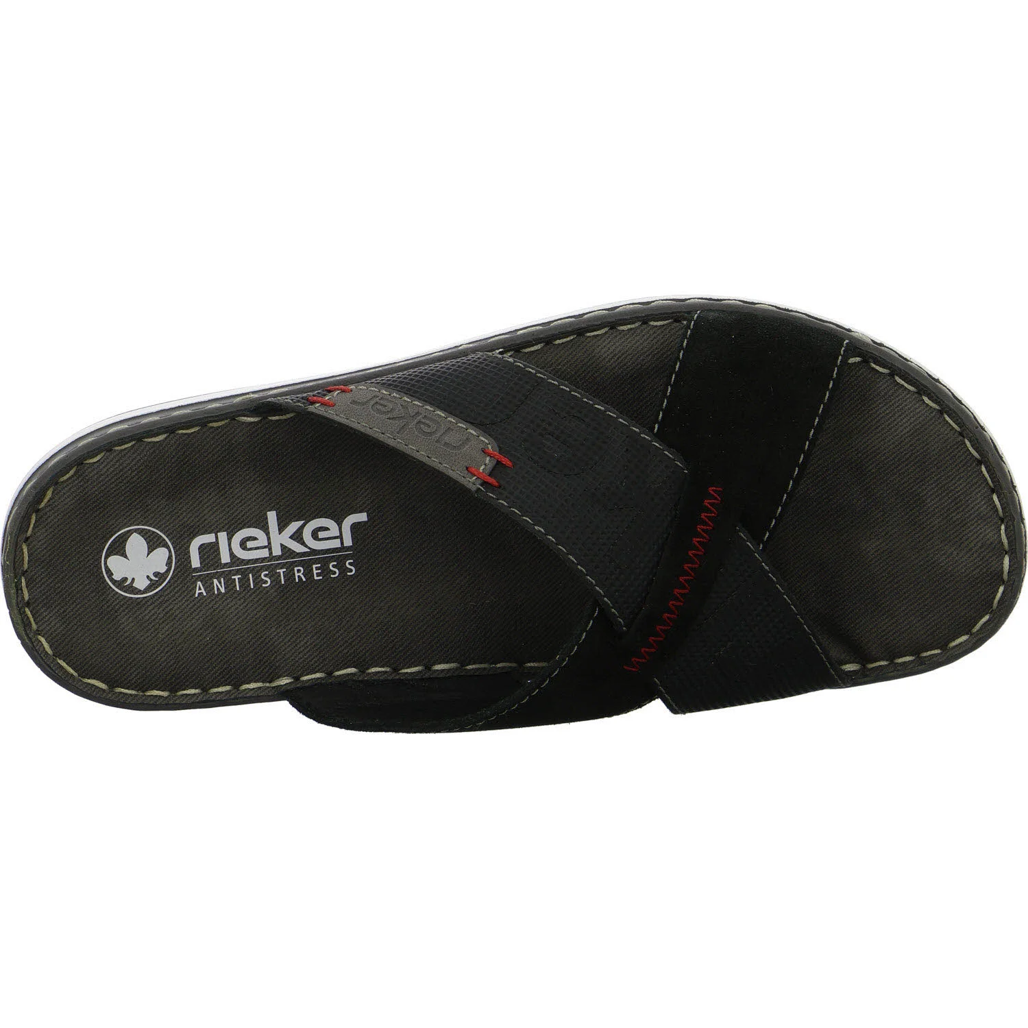 Rieker Pantoletten 21098-02 21098 schwarz/schwarz/cenere/negro G (weit)
