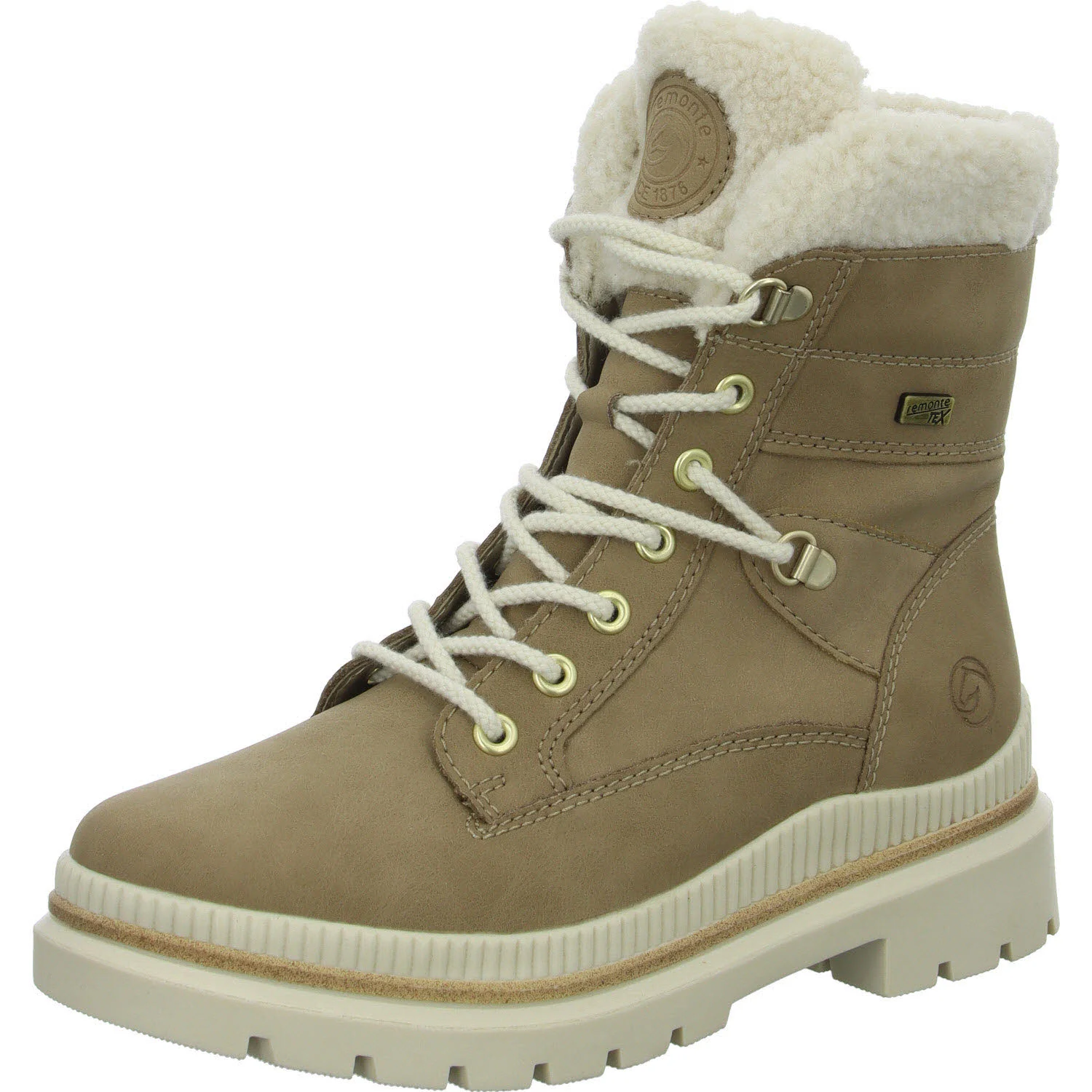 Remonte Damen Schnürstiefel warm D0C77-20 D0C77 camel/camel/offwhite G (weit)