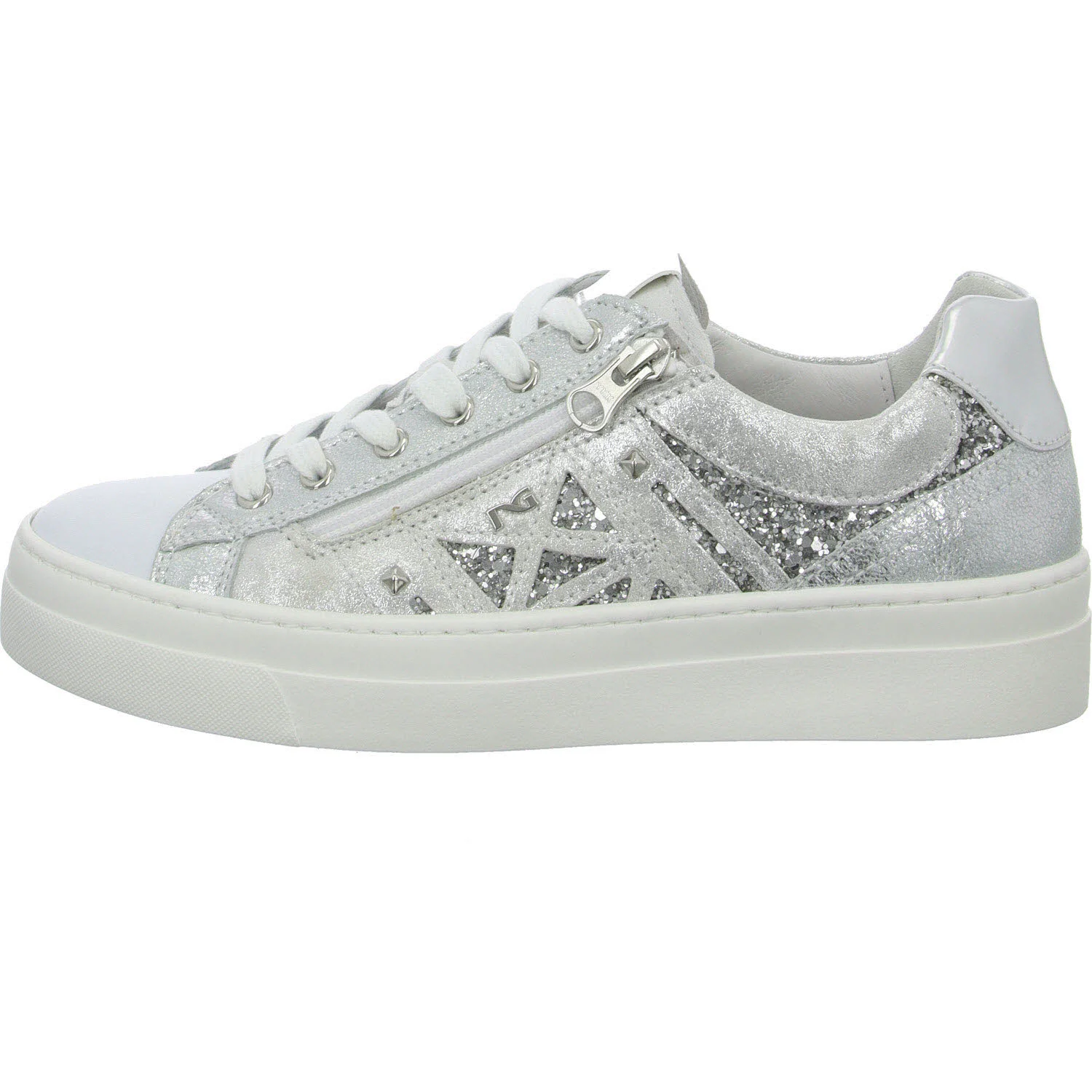 NeroGiardini Damen Schnürschuhe E513010D 707 E513010D biacno luxury silver normal