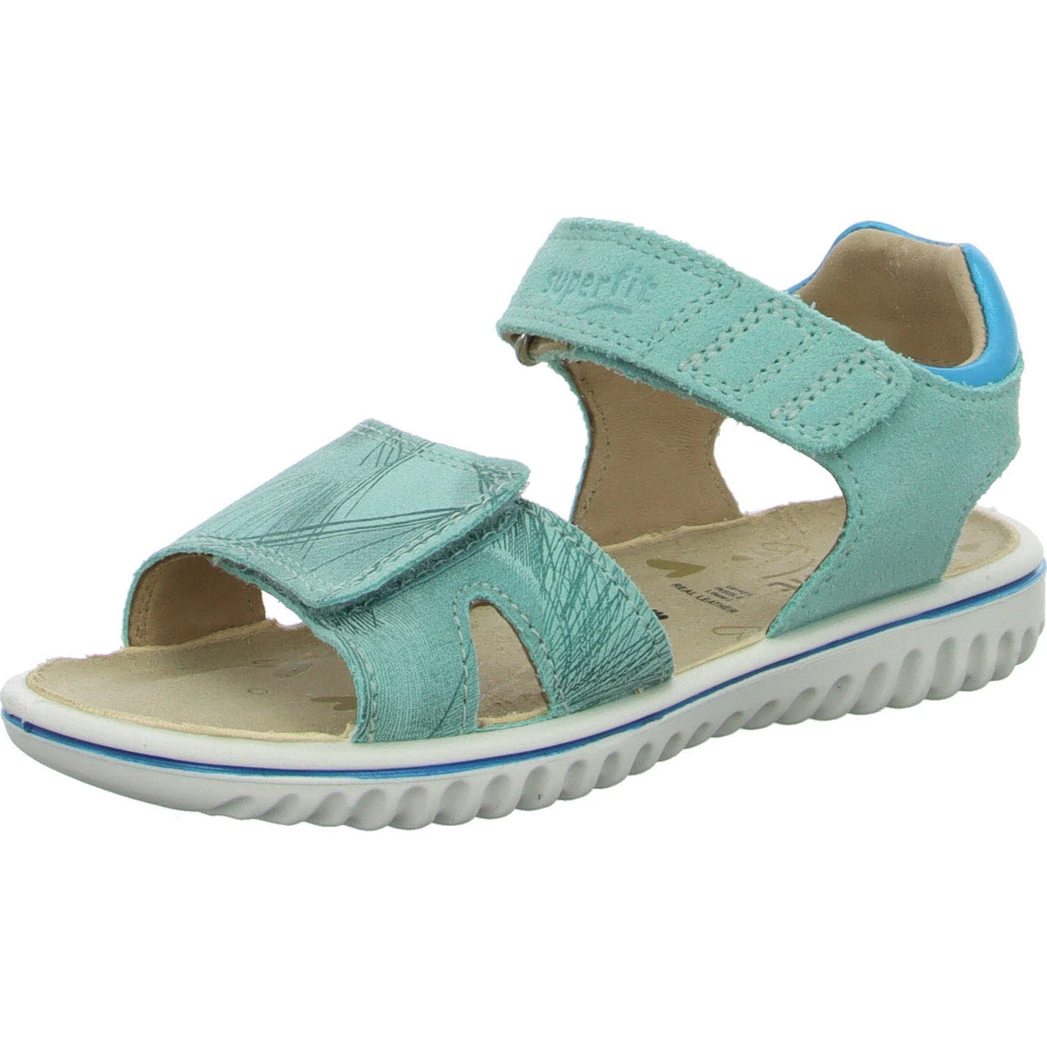Element 2 von 8 (Bild) – Superfit Kinder Sandalen 1-609004-7500 Sparkle hellgrün/hellblau WMS mittel