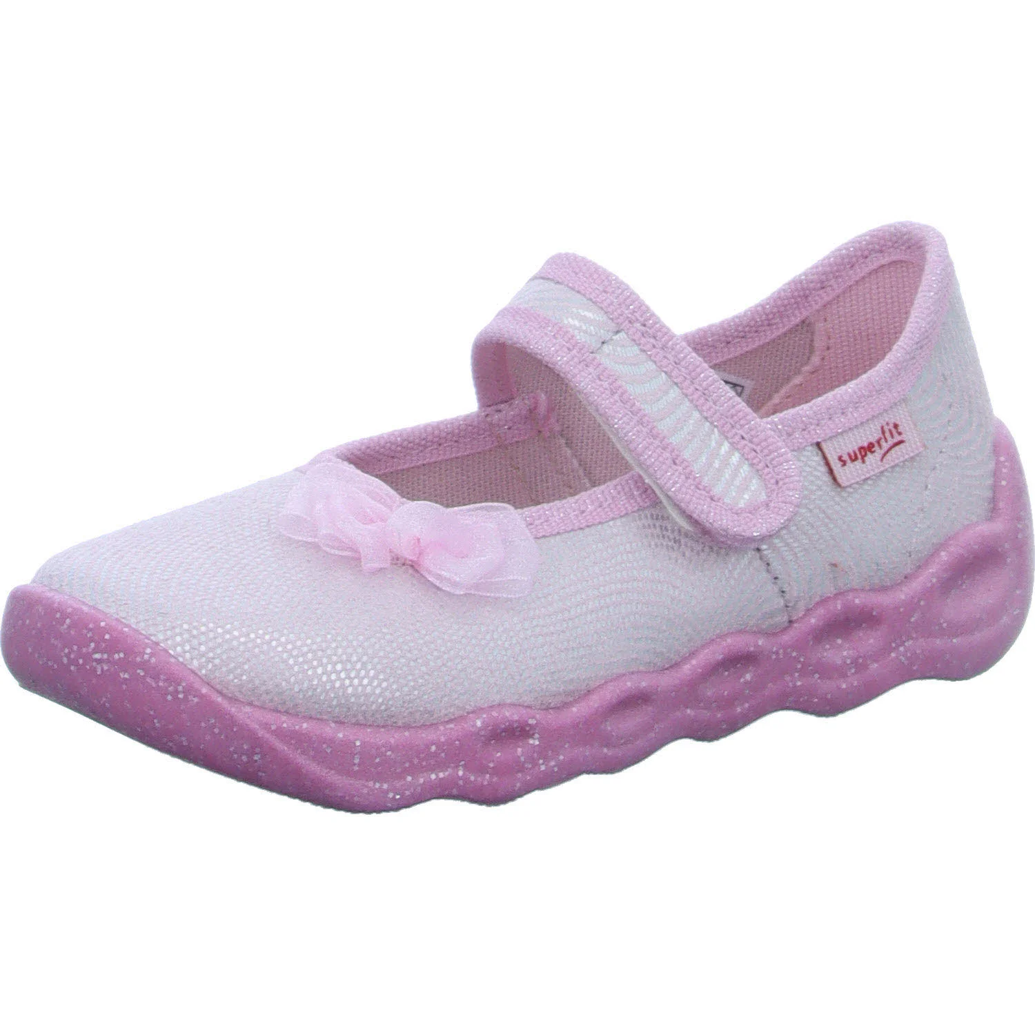 Superfit Kinder Hausschuhe 1-006271-5540 Bubble rosa/weiß WMS mittel