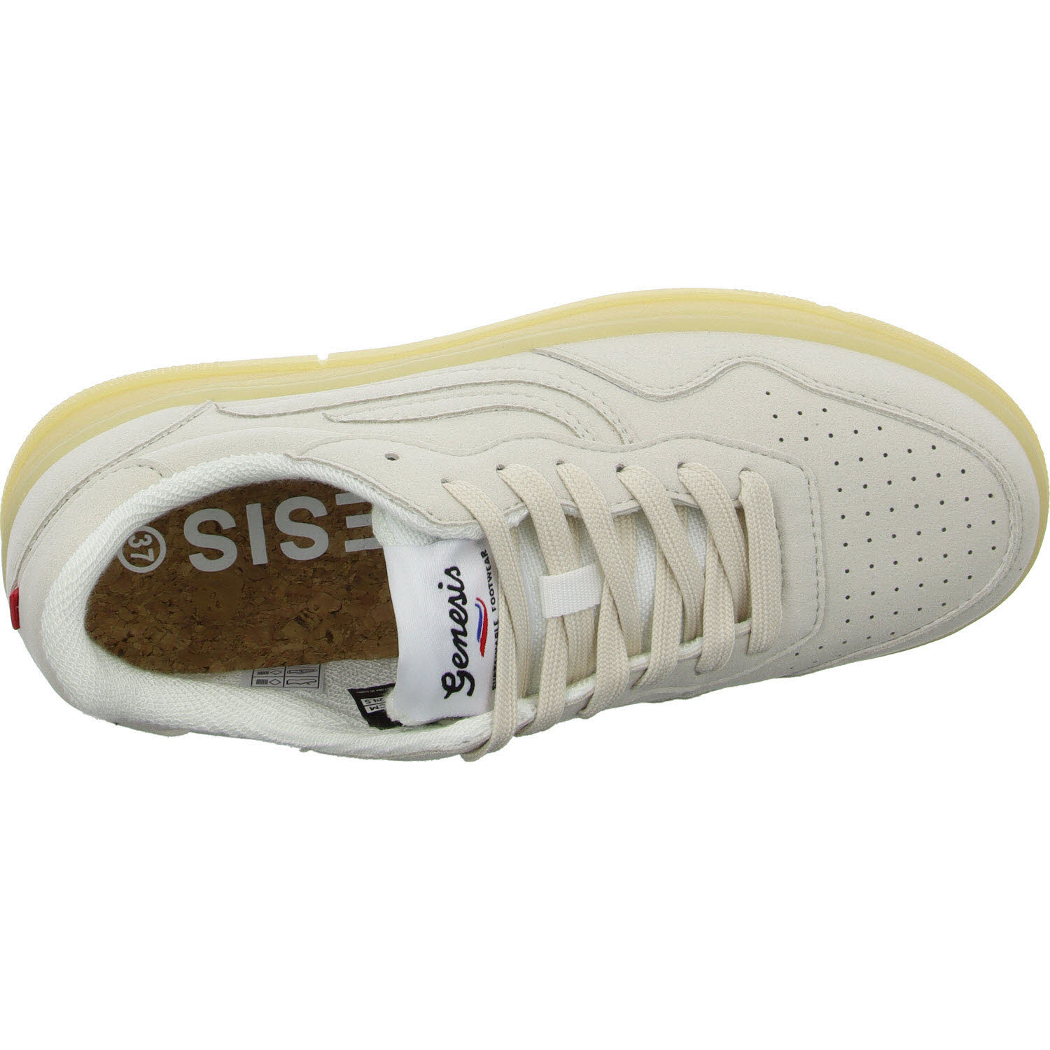 Genesis Damen Schnürschuhe 1005593 G-Soley 2.0 Suede Hevea Rubber offwhite normal
