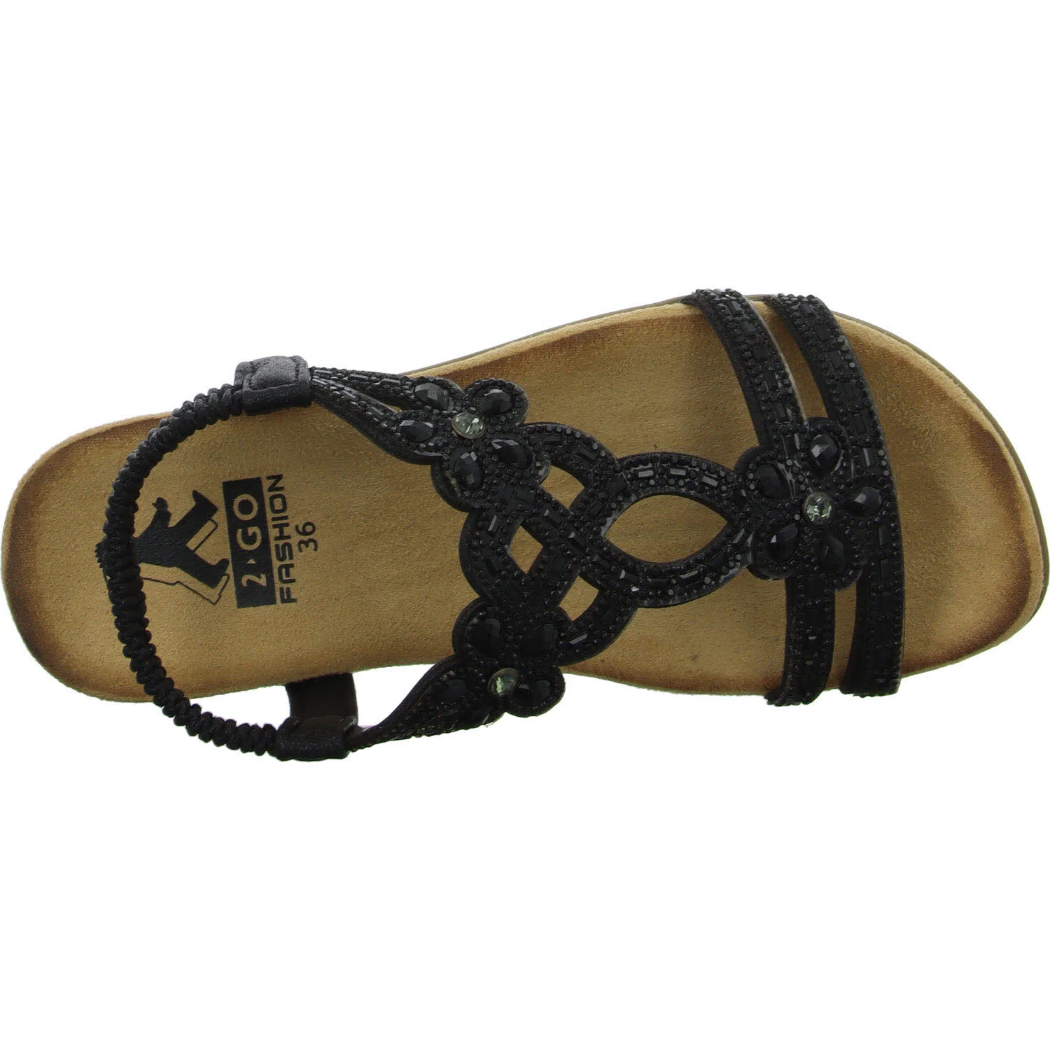 2go Fashion Damen Sandalen 8018802-9 8018802 schwarz normal