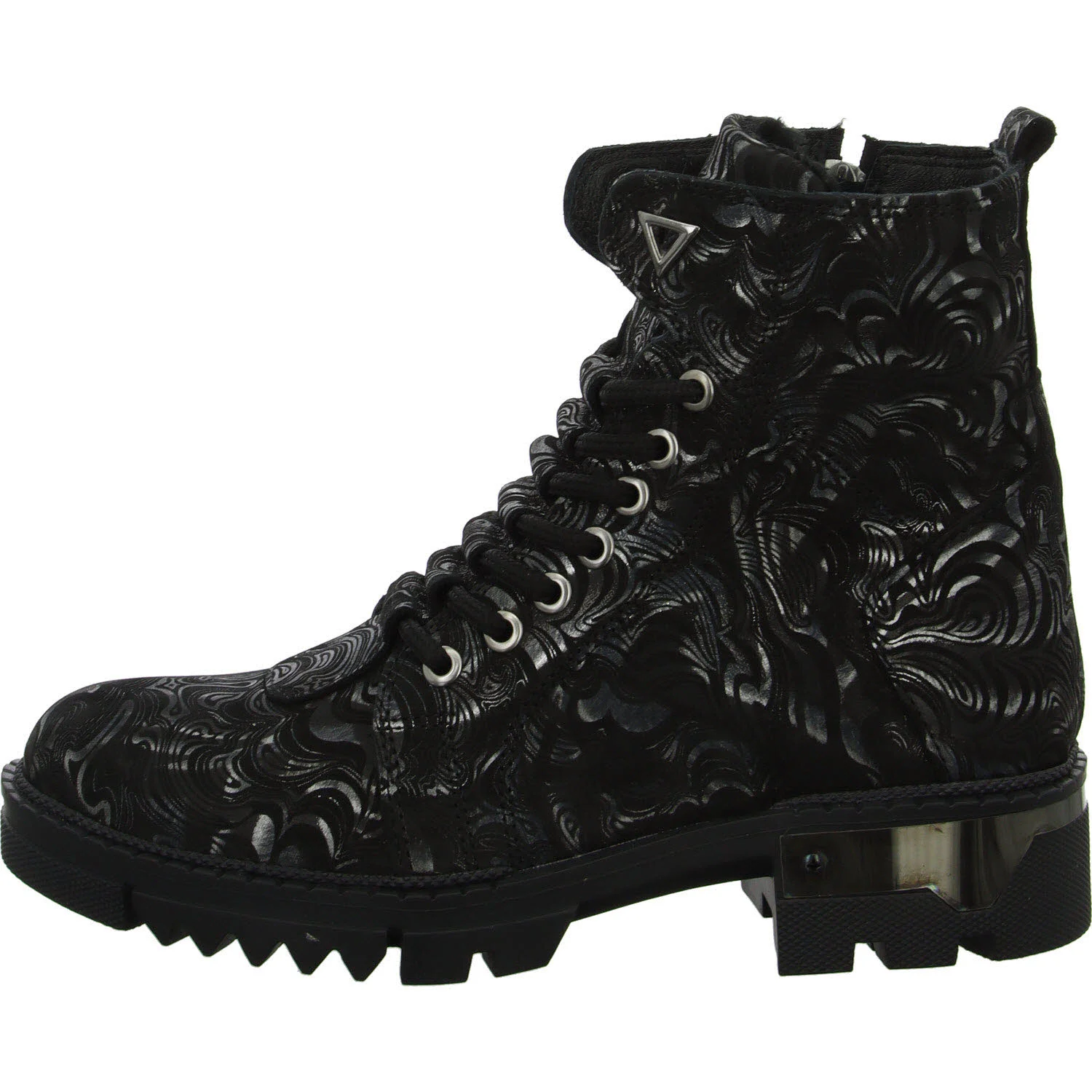 2go Fashion Damen Schnürstiefel 8063503-921 8063503 schwarz/silber normal