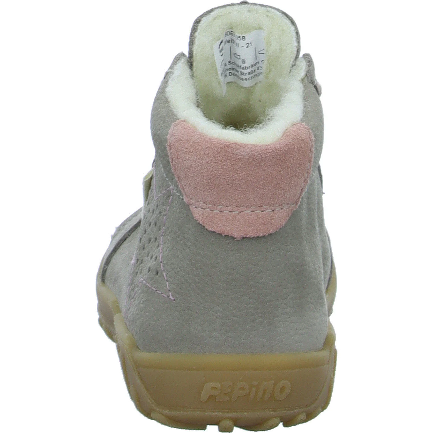Ricosta Kinder Schnürstiefel 50 3300303/650 Denny kies/rosa WMS weit