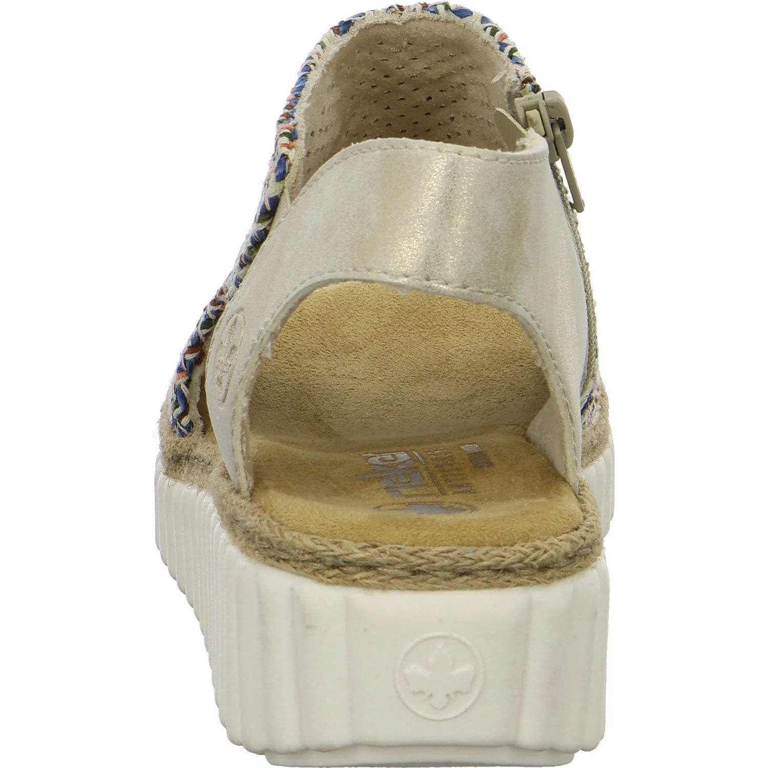 Rieker Damen Sandalen 69284-90 69284 navy-beige/muschel H (extra weit)