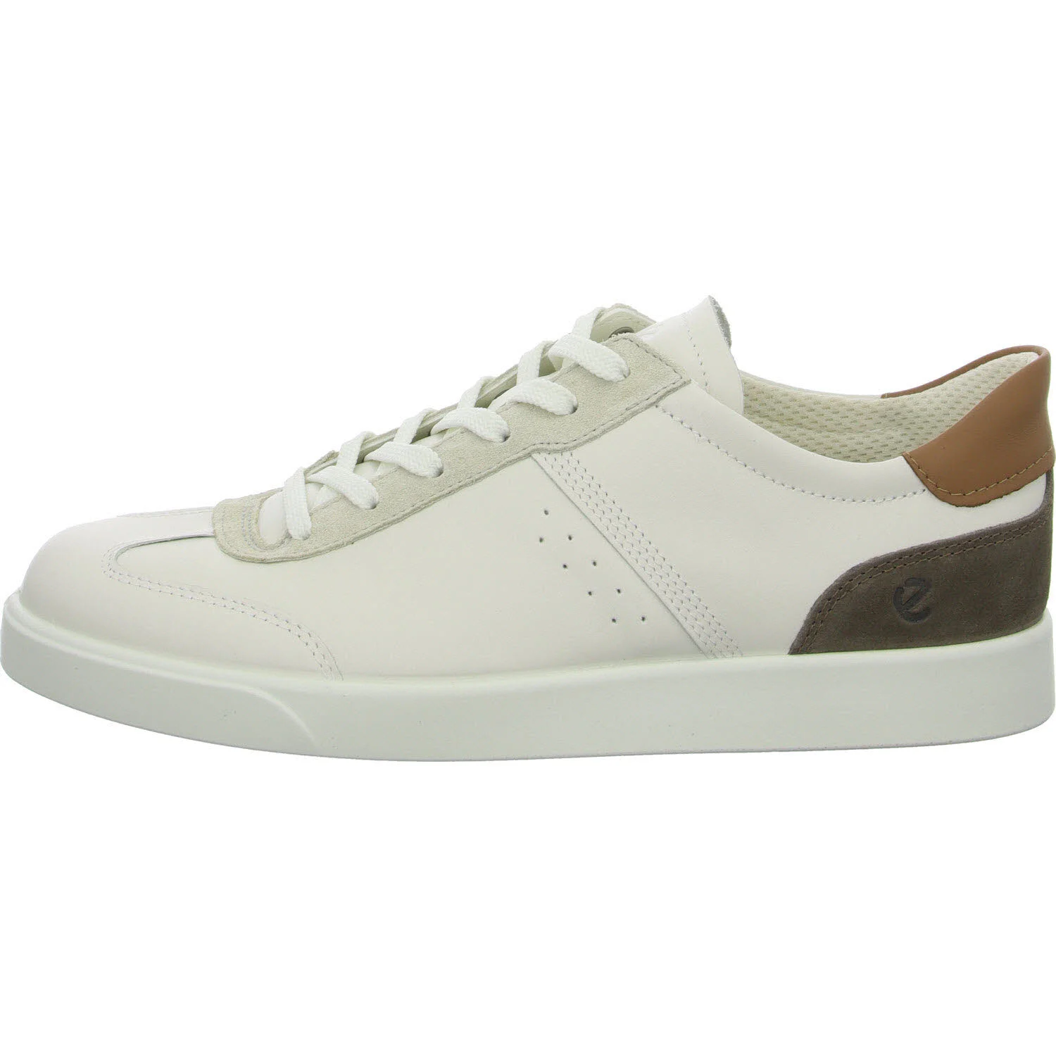 Ecco Herren Schnürschuhe 521434/61173 Street Lite M white/gravel/cashmere normal