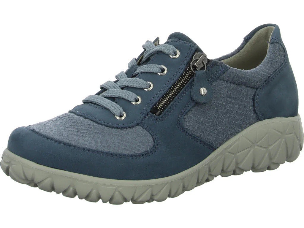 Waldläufer Damen Schnürschuhe H89001-227/263 Havy Soft denim H (weit)