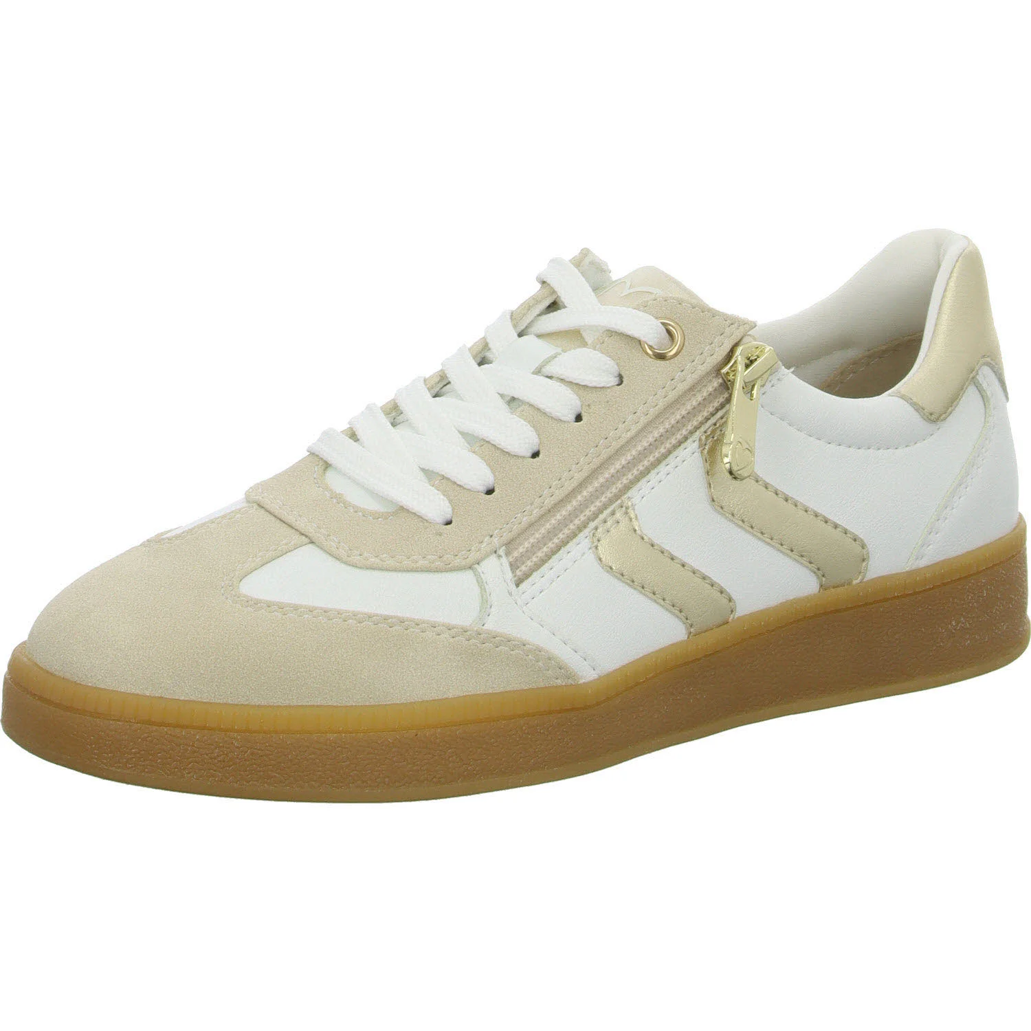 Element 2 von 8 (Bild) – Marco Tozzi Damen Schnürschuhe 2-23739-44/137 2-23739-44 white/gold normal
