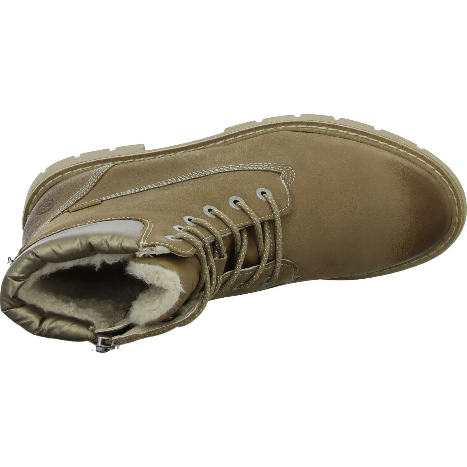Tamaris Comfort Damen Schnürstiefel warm 8-86403-43-313 8-86403-43 camel weit
