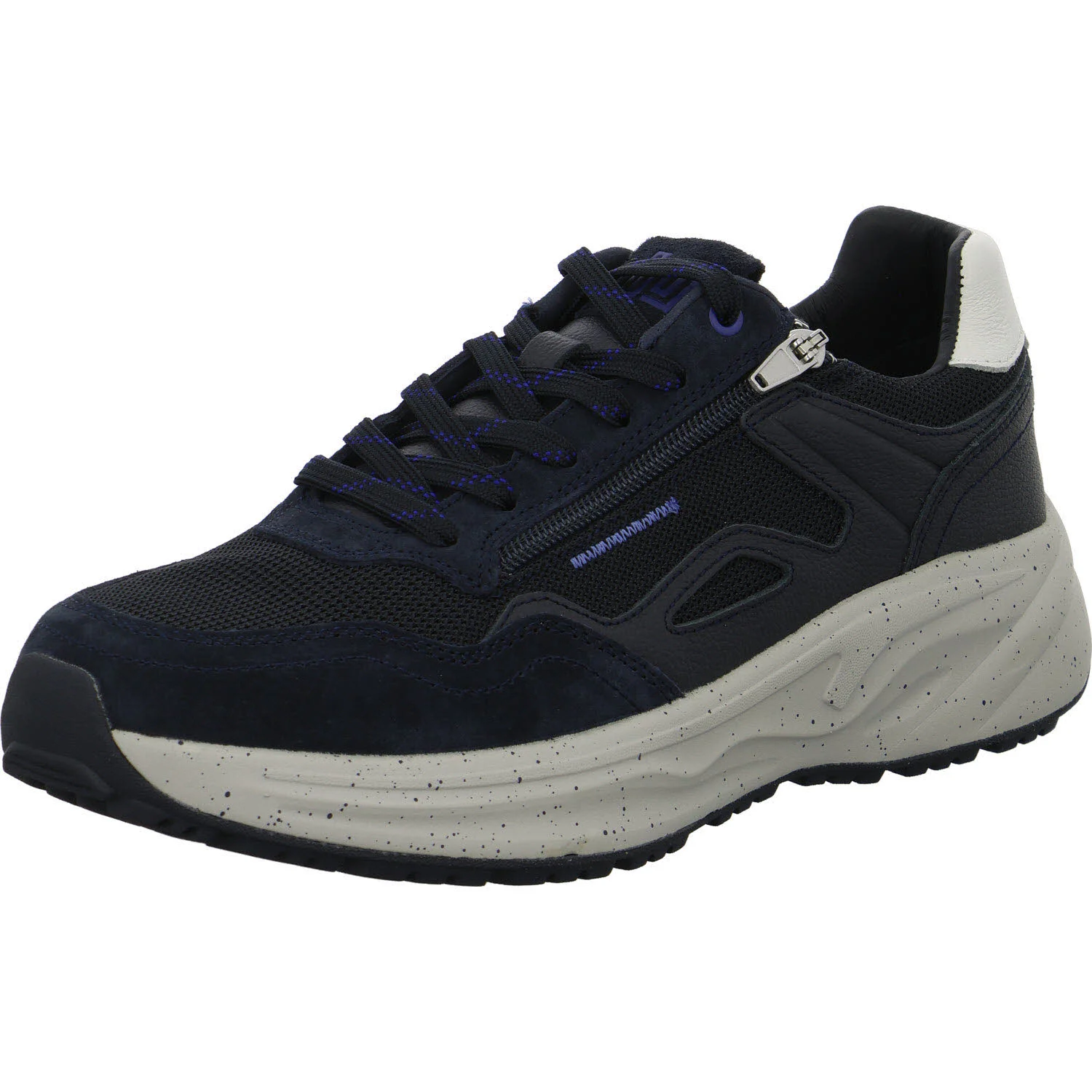Element 2 von 8 (Bild) – Waldläufer Herren Schnürschuhe 985001-104/217 H-Pablo marine H (weit)
