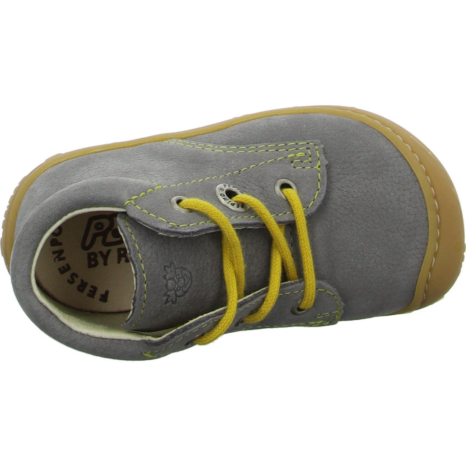 Ricosta Kinder Halbschuhe zum Schnüren 50 1200103/450 Cory graphit/gelb WMS weit