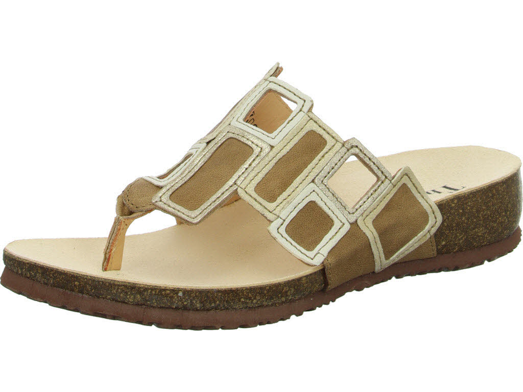 Think Damen Pantoletten 3-001136-4000 Julia nude/kombi F 1/2 (normal)