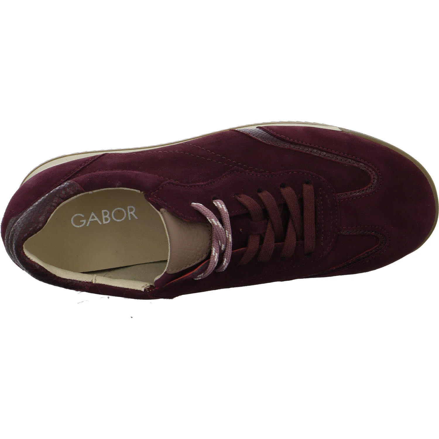Gabor Damen Schnürschuhe 6025.02.002 6025.02 mulberry/dark rose G (normal)