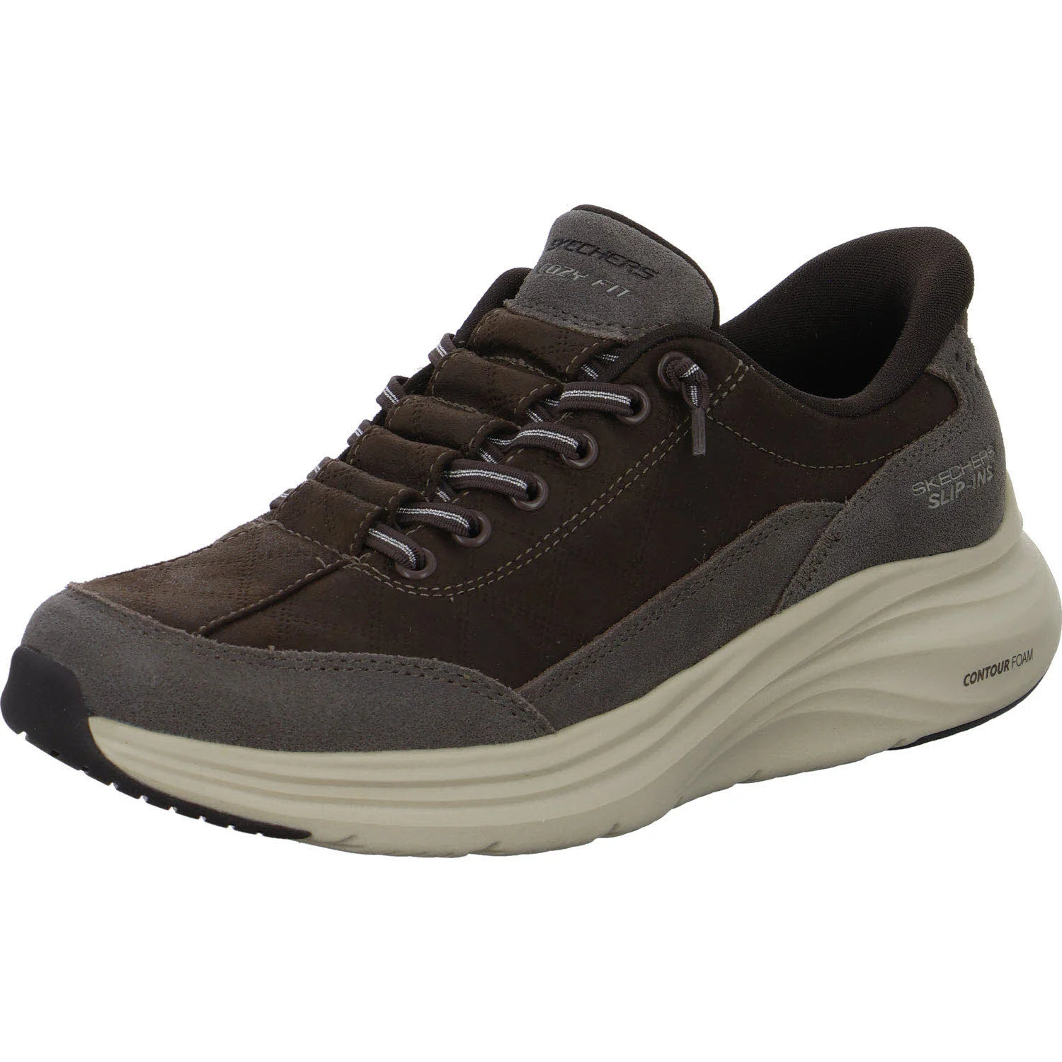 Skechers Damen Slipper 150507 CHOC Contour Foam - Cozy Fit Natural Ease chocolate normal