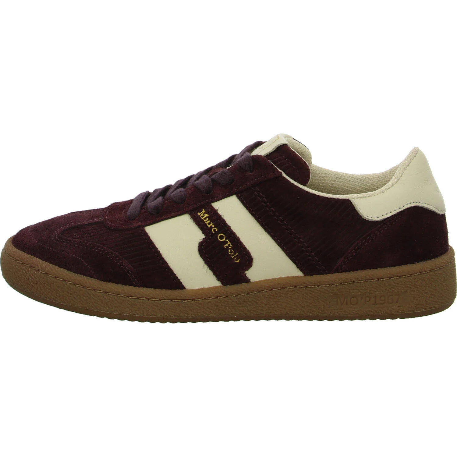 Marc O'Polo Damen Schnürschuhe 50716263505329 355 50716263505329 dark aubergine red/raw cotton normal