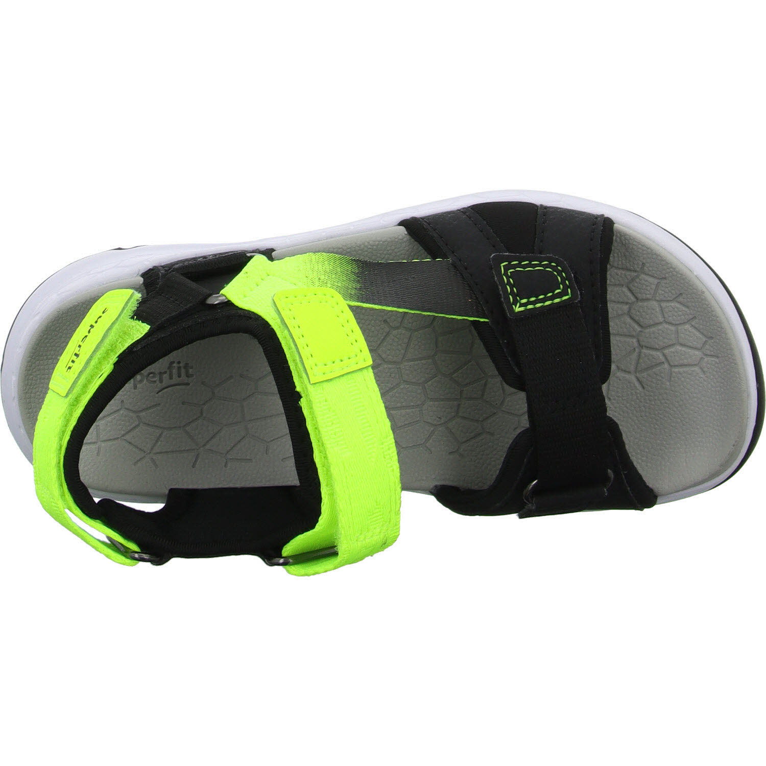 Superfit Kinder Sandalen 1-000580-0010 Criss Cross schwarz/gelb WMS mittel