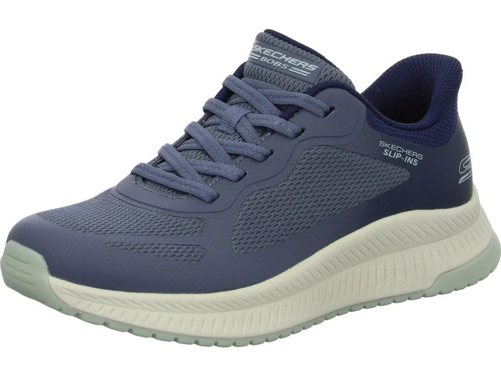 Skechers Damen Slipper 117624 BLMT BOBS Squad 4 - Staple Look blue/multi normal