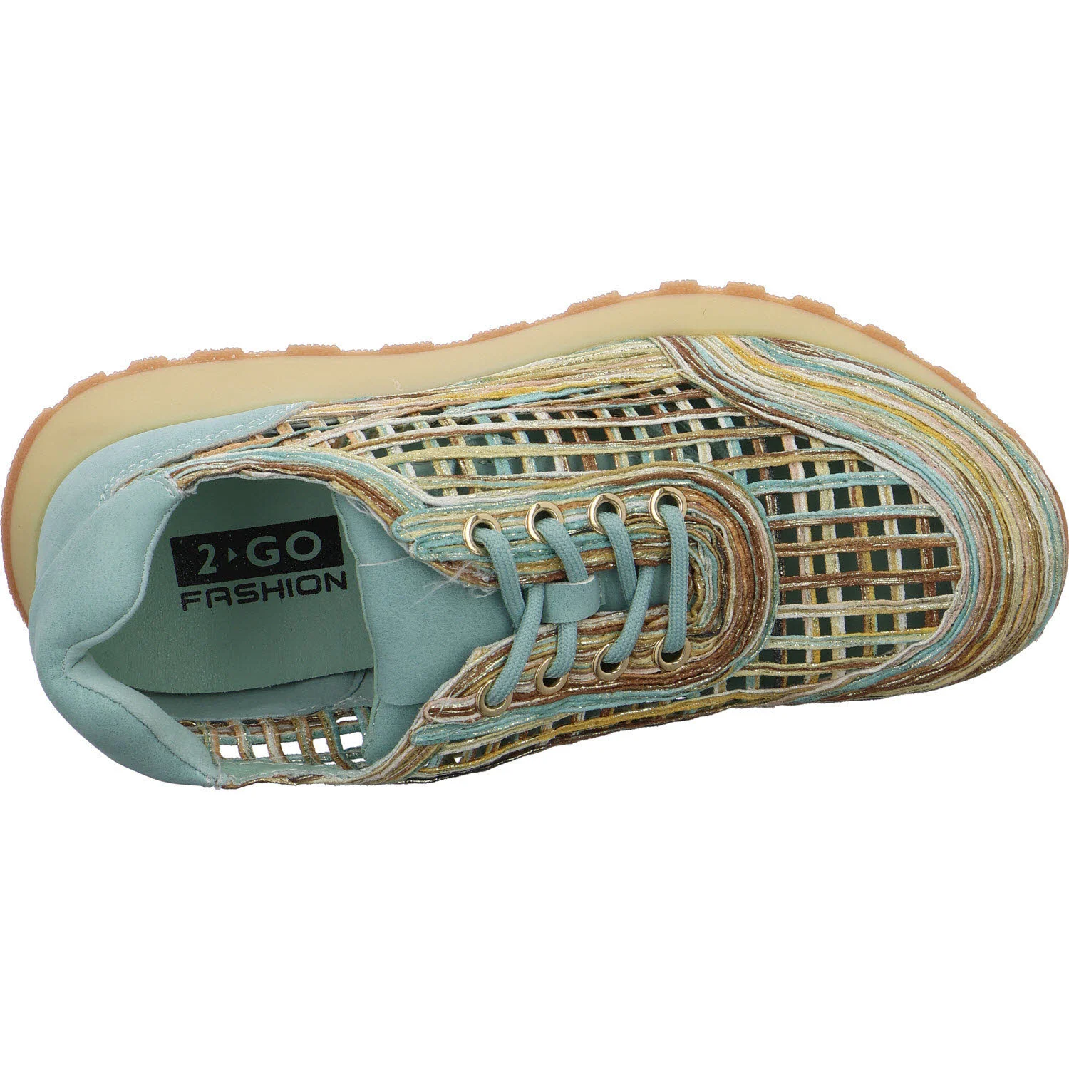 2go Fashion Damen Schnürschuhe 8289302-721 8289302 mint/multi normal