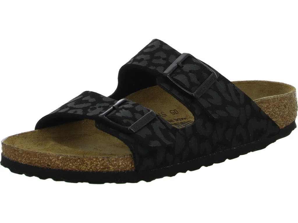 BIRKENSTOCK Pantoletten 1030563 Arizona leo black schmal