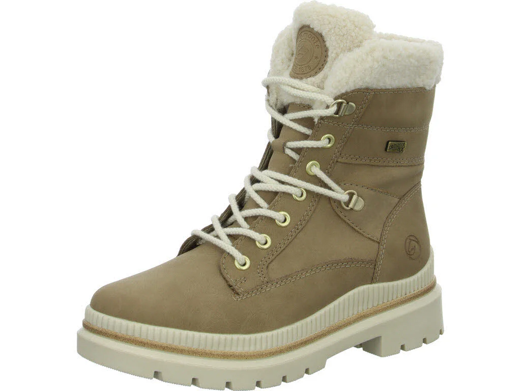 Remonte Damen Schnürstiefel warm D0C77-20 D0C77 camel/camel/offwhite G (weit)