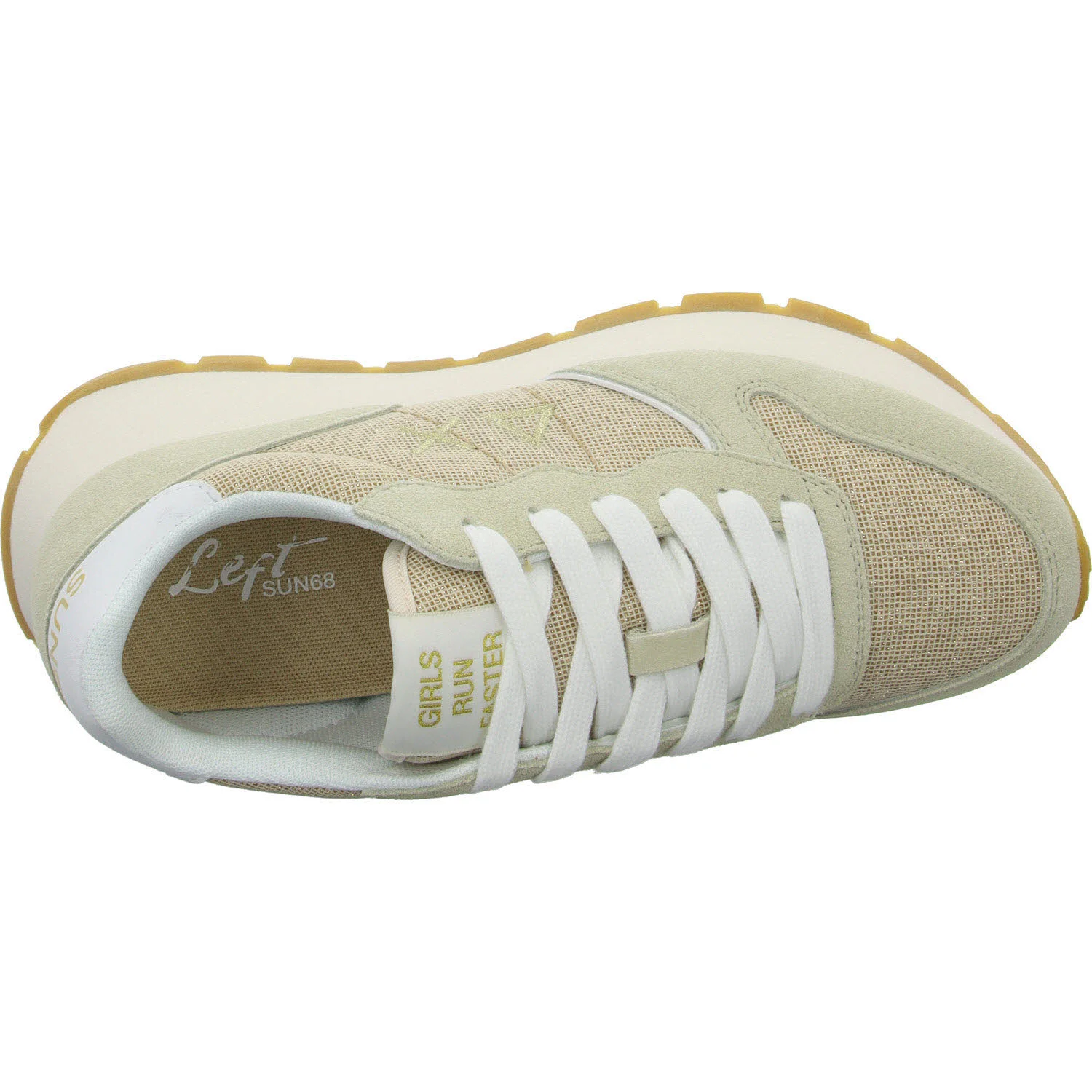 SUN68 Damen Schnürschuhe Z35203 43 ALLY GLITTER TEXTILE oro normal